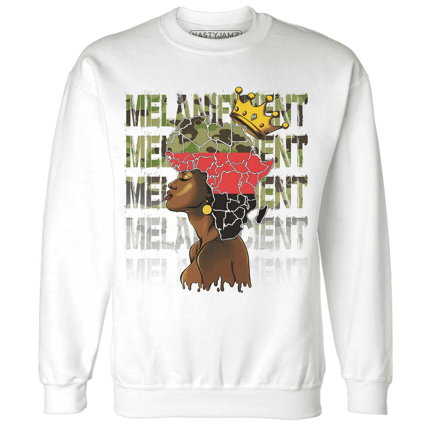 AM-90-Dark-Sage-Solar-Red-NastyJamz-Sweatshirt-Match-Melanificient