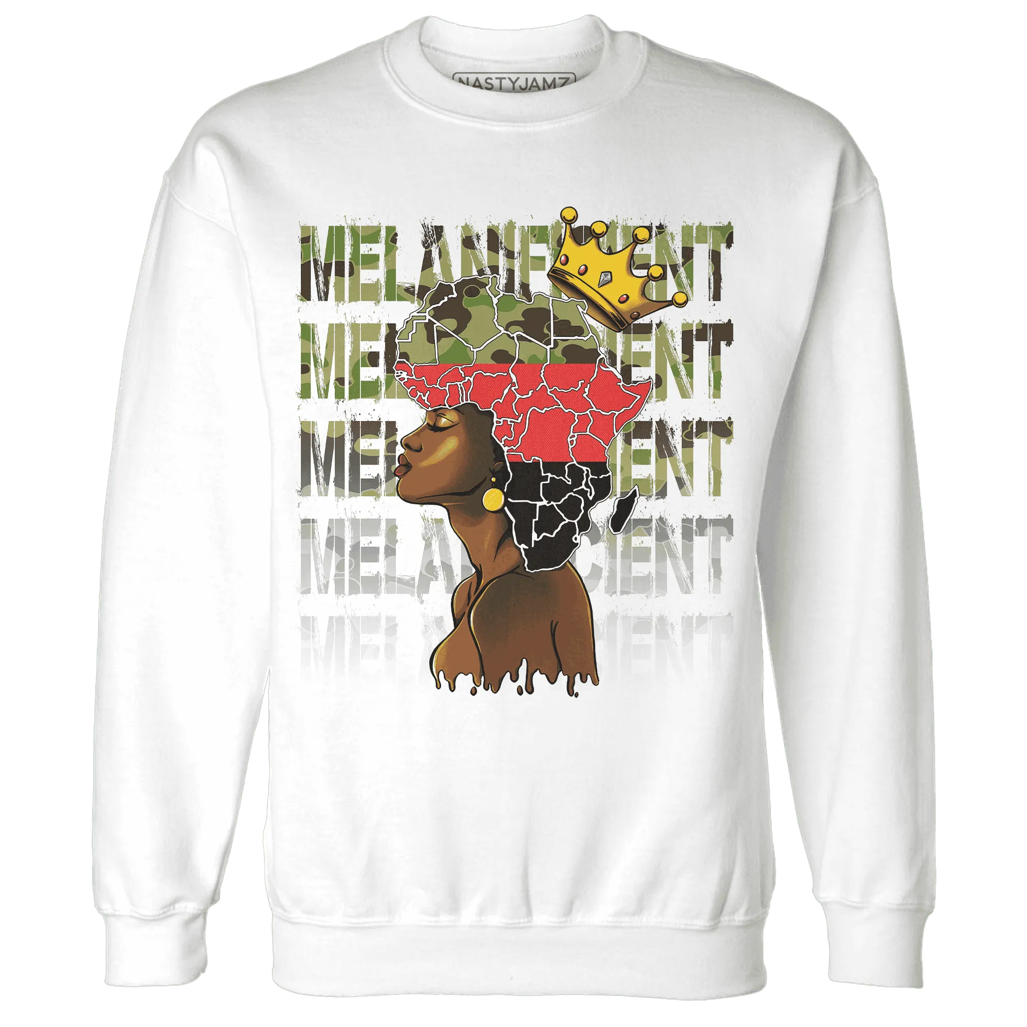 AM-90-Dark-Sage-Solar-Red-NastyJamz-Sweatshirt-Match-Melanificient