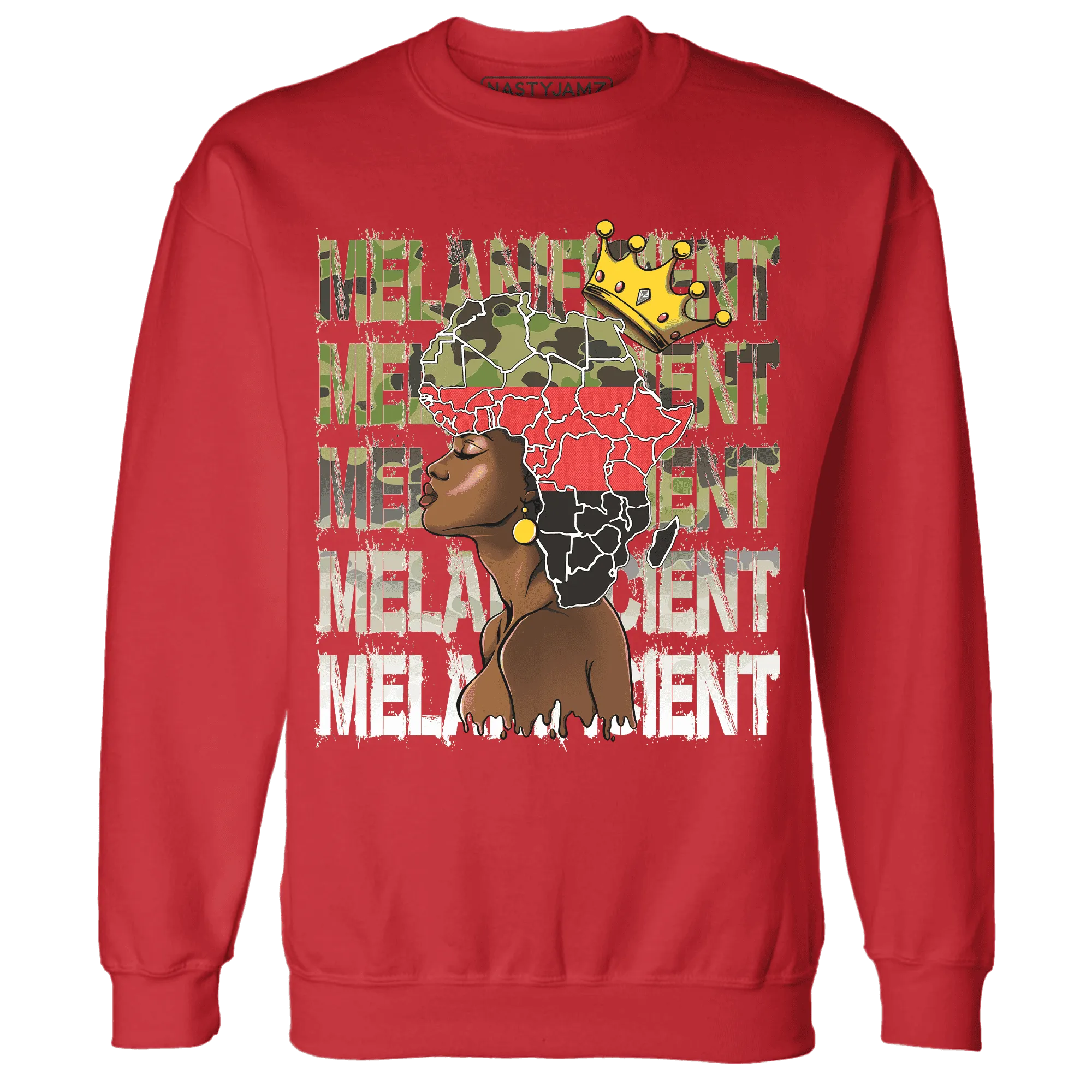 AM-90-Dark-Sage-Solar-Red-NastyJamz-Sweatshirt-Match-Melanificient
