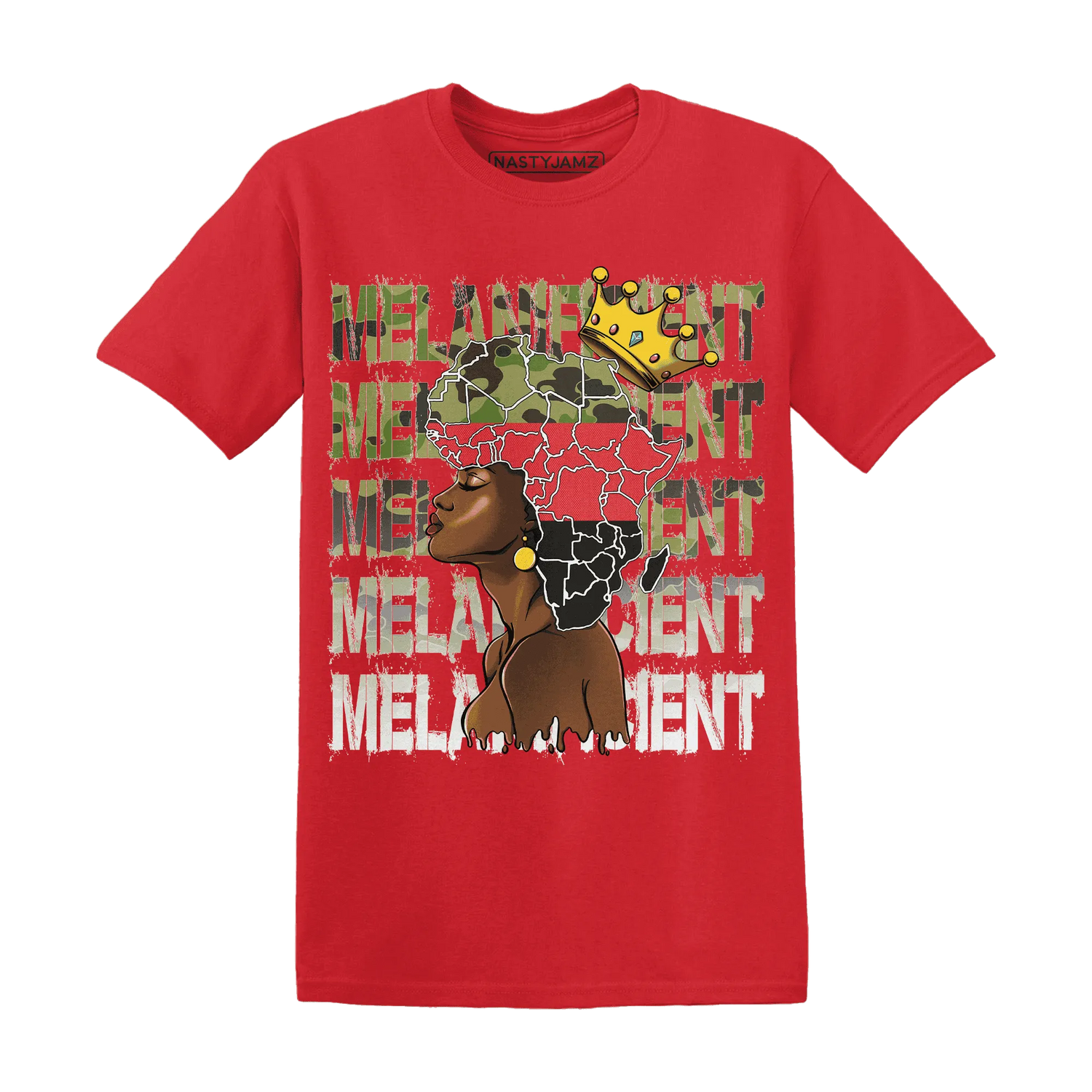 AM-90-Dark-Sage-Solar-Red-NastyJamz-T-Shirt-Match-Melanificient