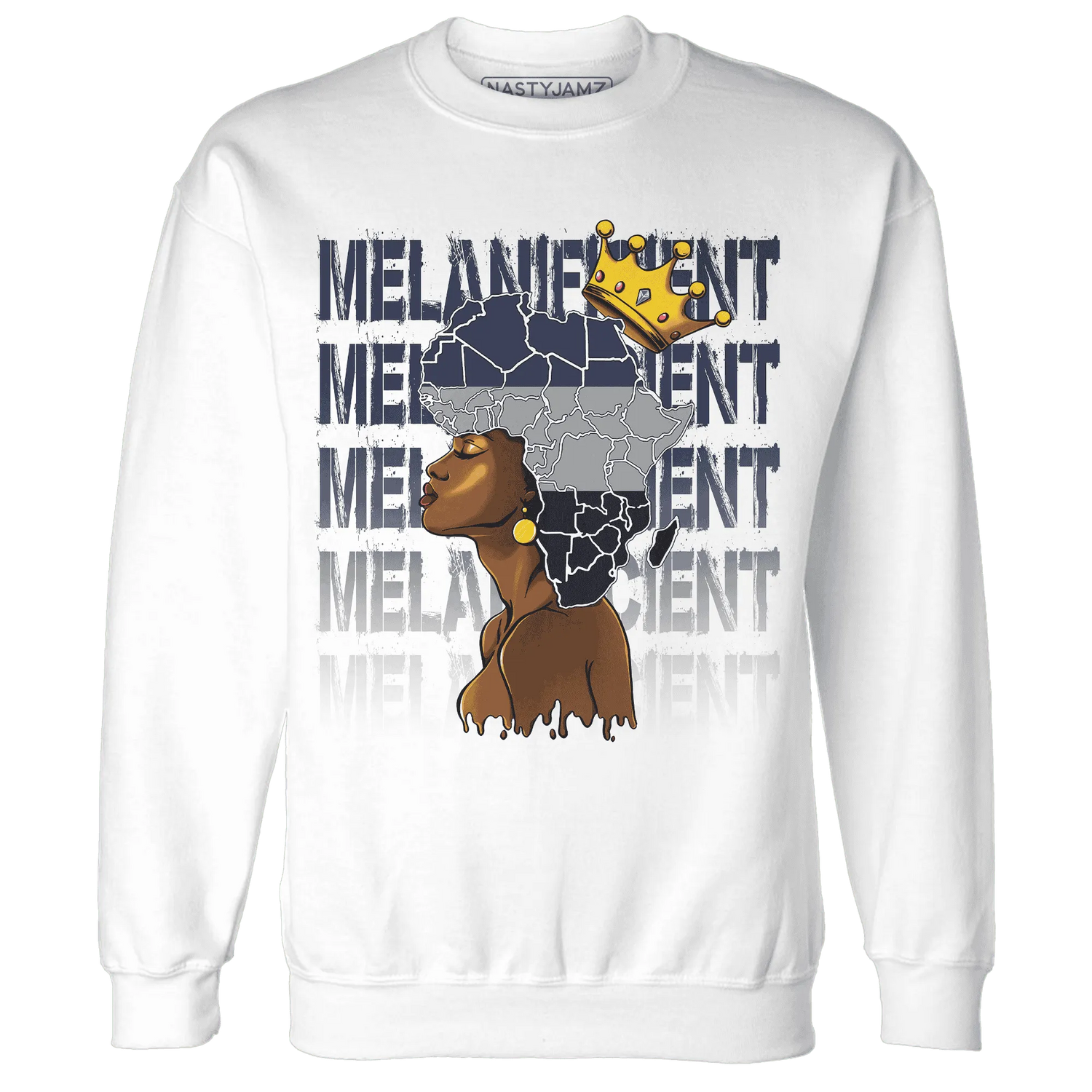 VaporMax-Plus-Midnight-Navy-White-Metallic-Silver-NastyJamz-Sweatshirt-Match-Melanificient