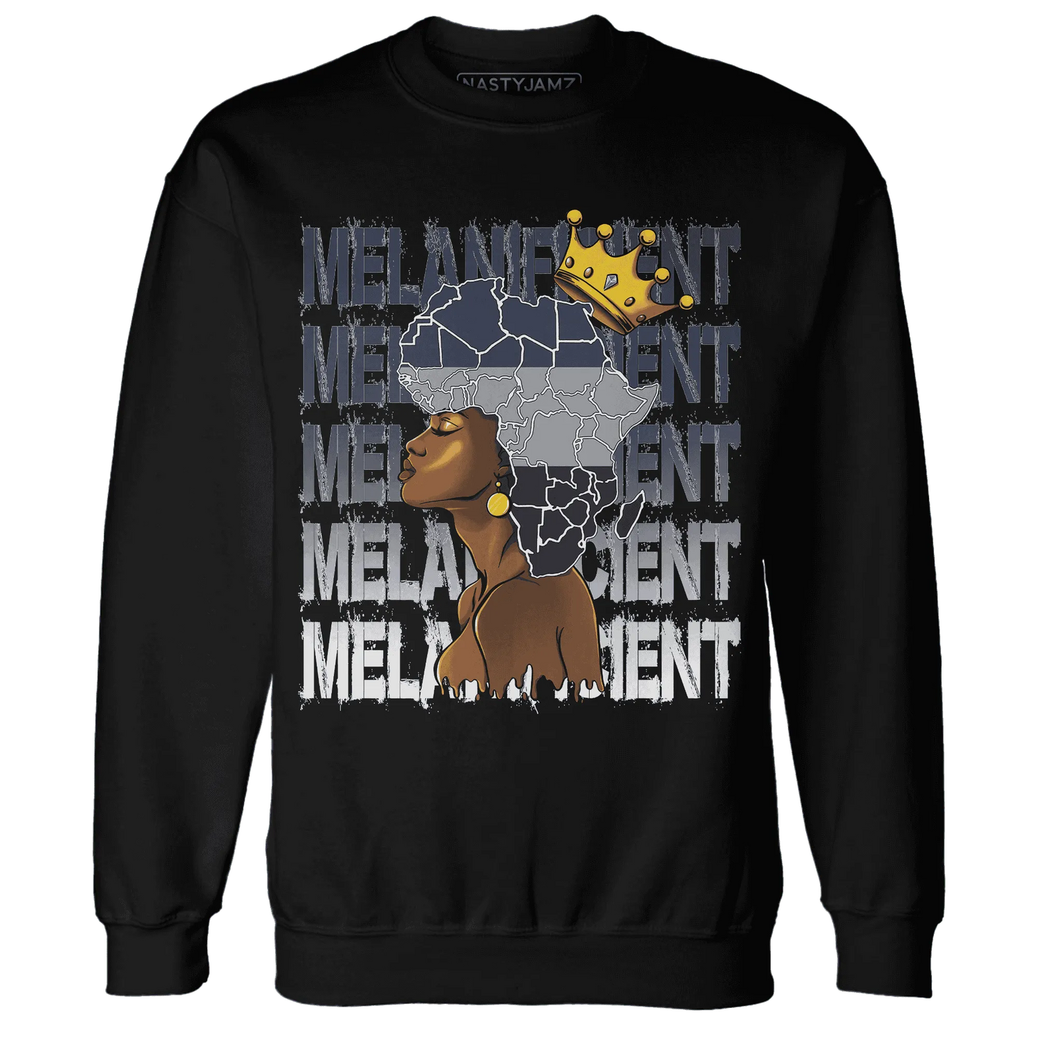 VaporMax-Plus-Midnight-Navy-White-Metallic-Silver-NastyJamz-Sweatshirt-Match-Melanificient