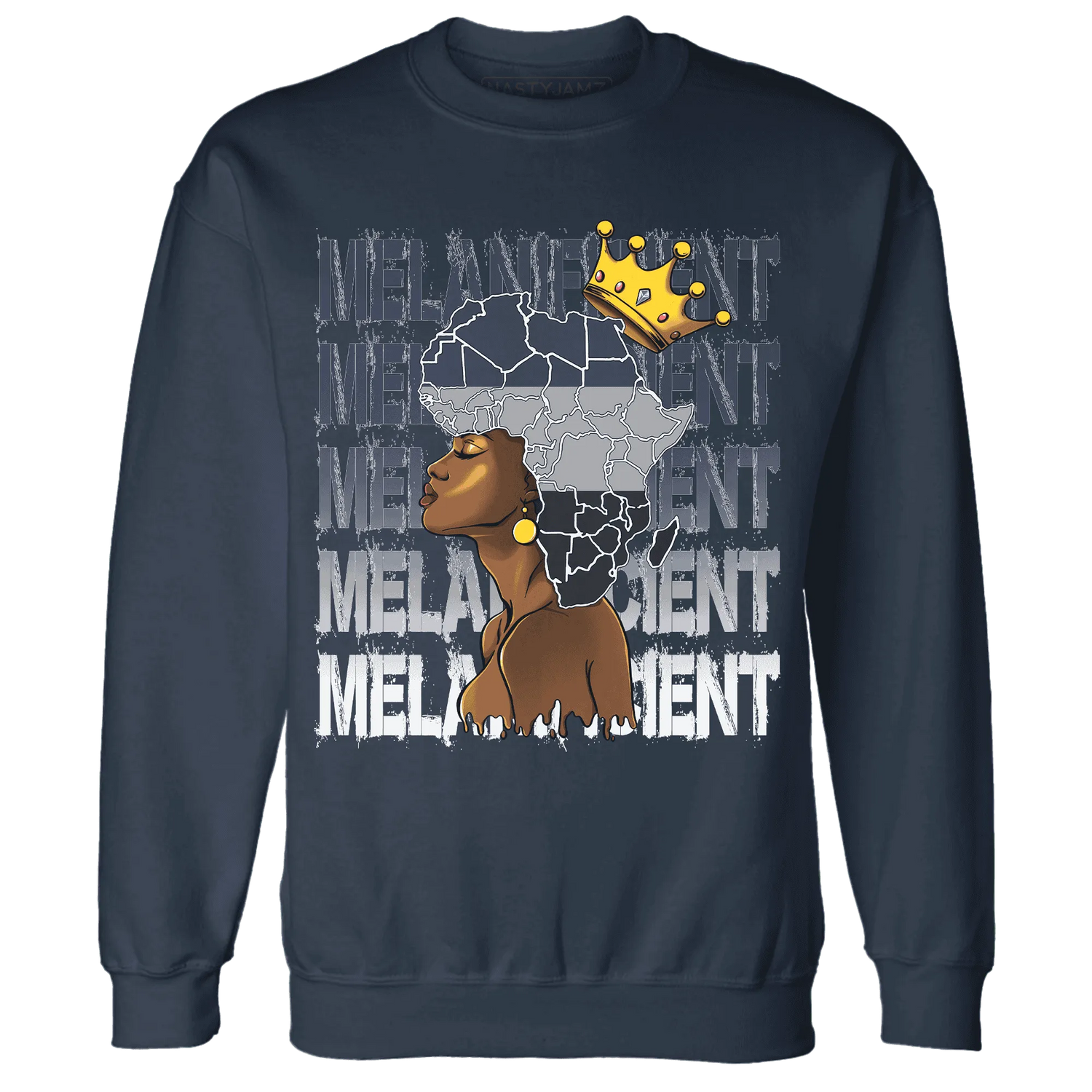 VaporMax-Plus-Midnight-Navy-White-Metallic-Silver-NastyJamz-Sweatshirt-Match-Melanificient