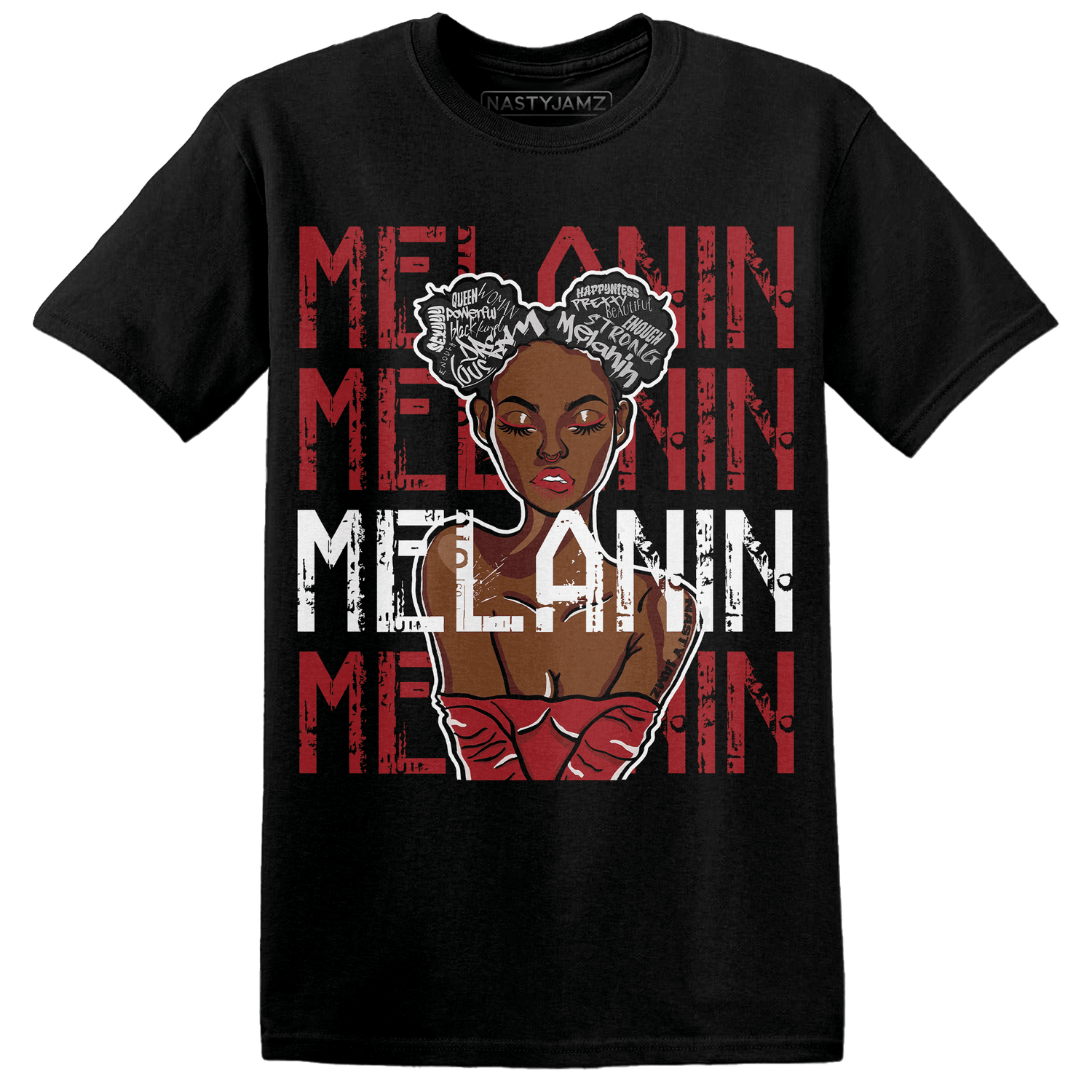 Retro Red Taxi 12s T Shirt Match Melanin Girl - NastyJamz