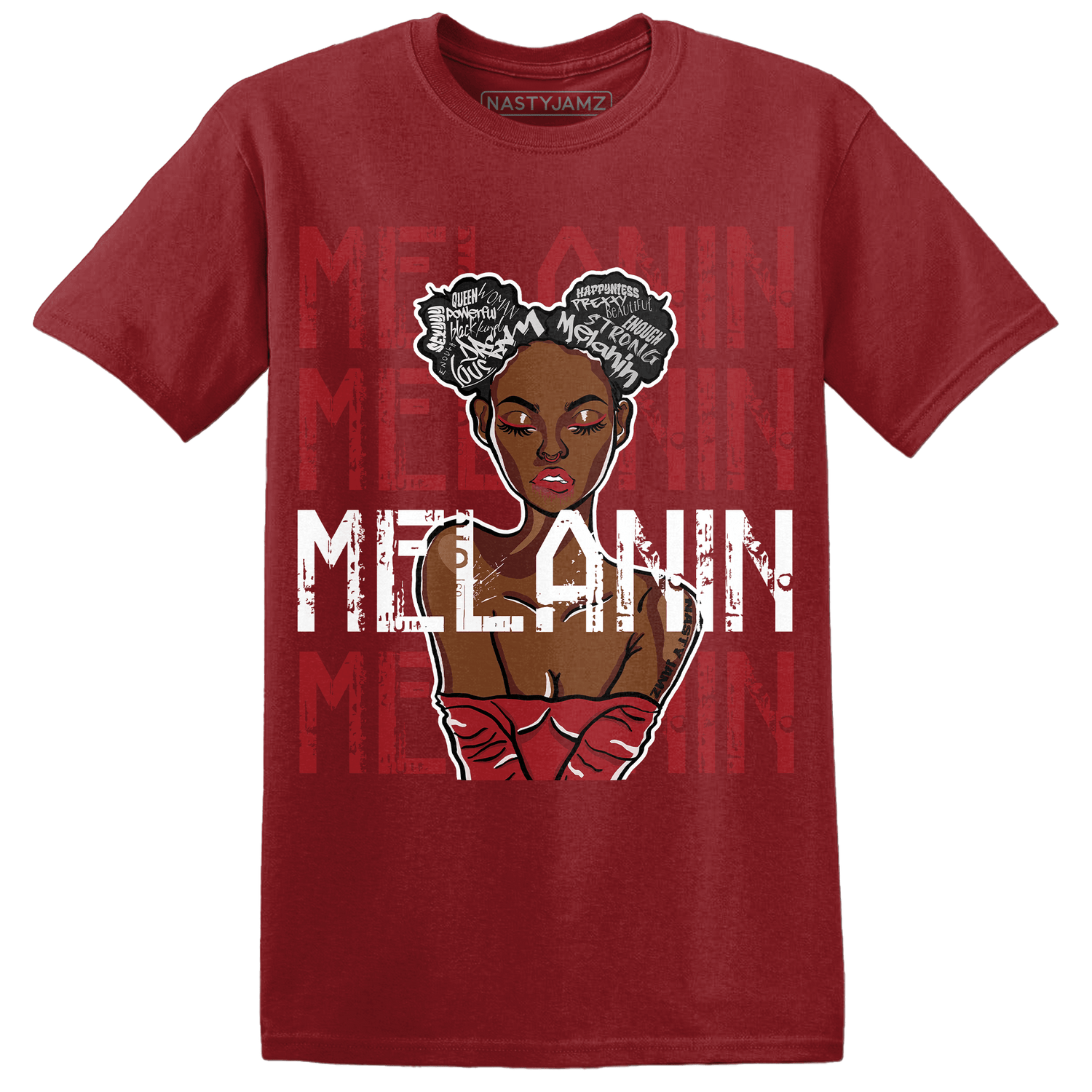 Retro Red Taxi 12s T Shirt Match Melanin Girl - NastyJamz