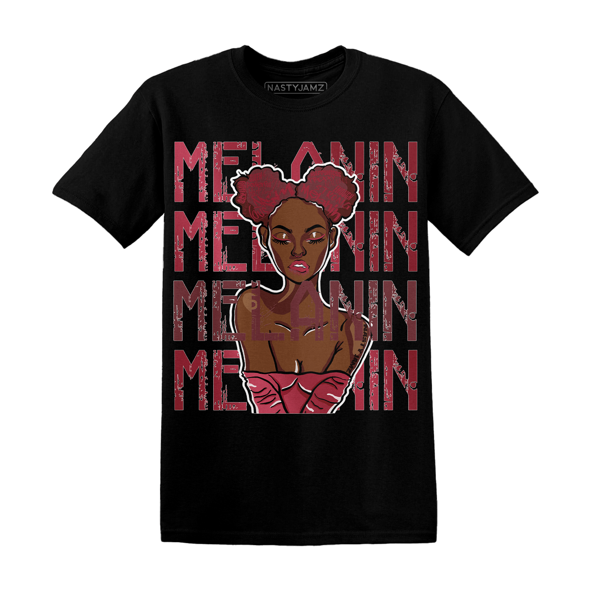 High 85 Metallic Burgundy 1s T Shirt Match Melanin Girl - NastyJamz