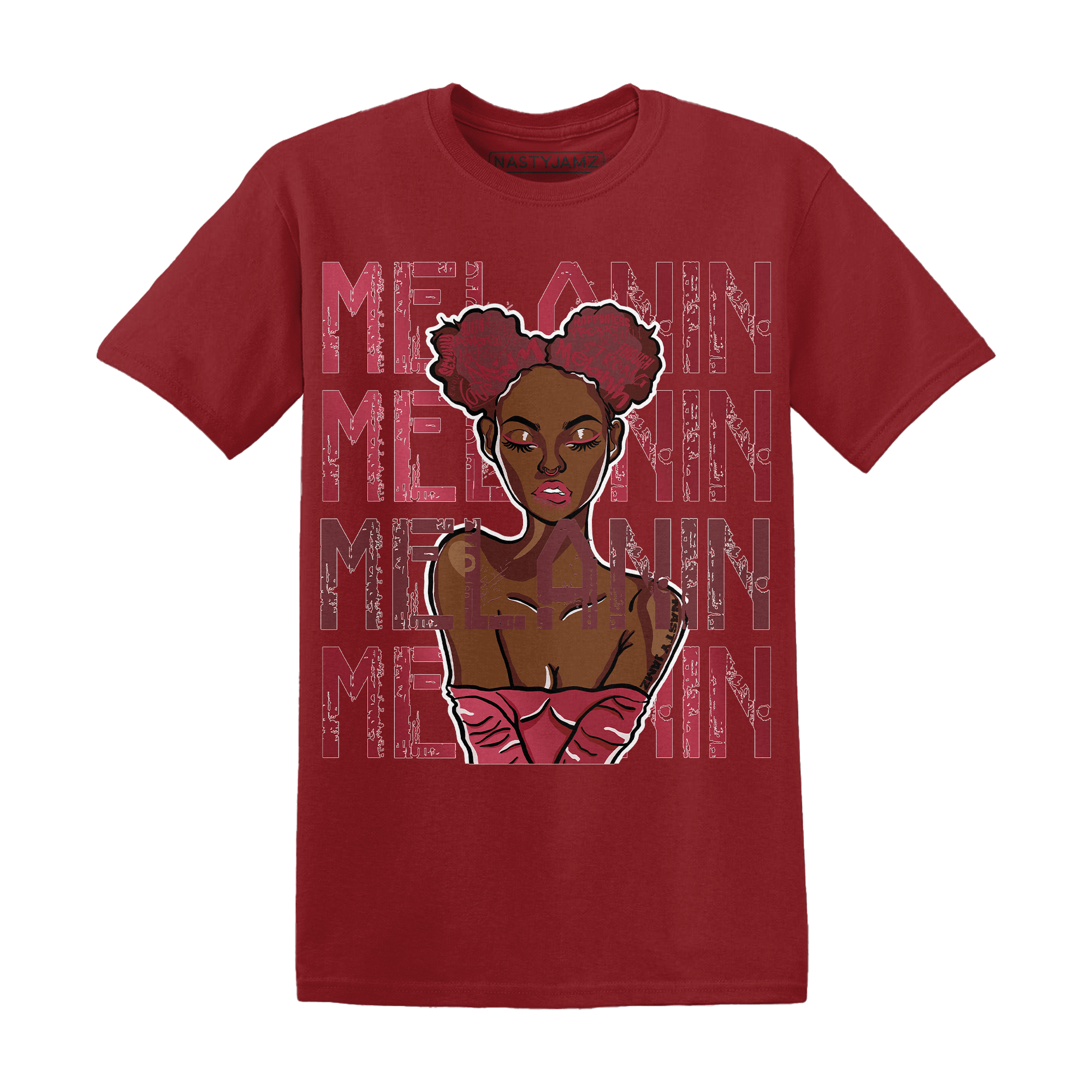 High 85 Metallic Burgundy 1s T Shirt Match Melanin Girl - NastyJamz
