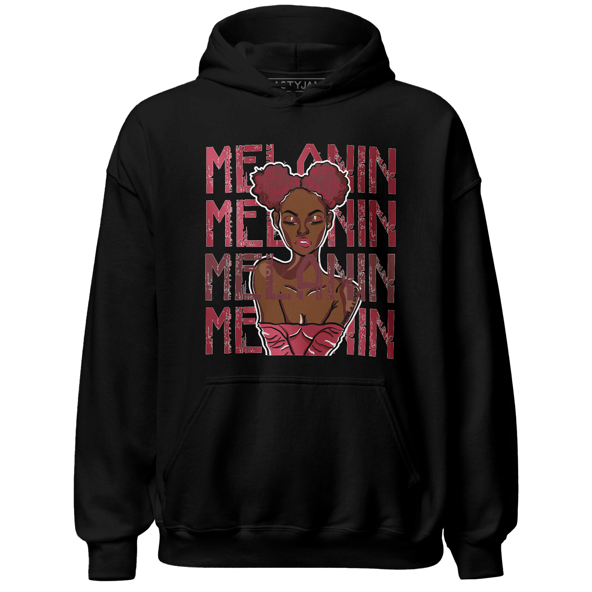High 85 Metallic Burgundy 1s Hoodie Match Melanin Girl - NastyJamz