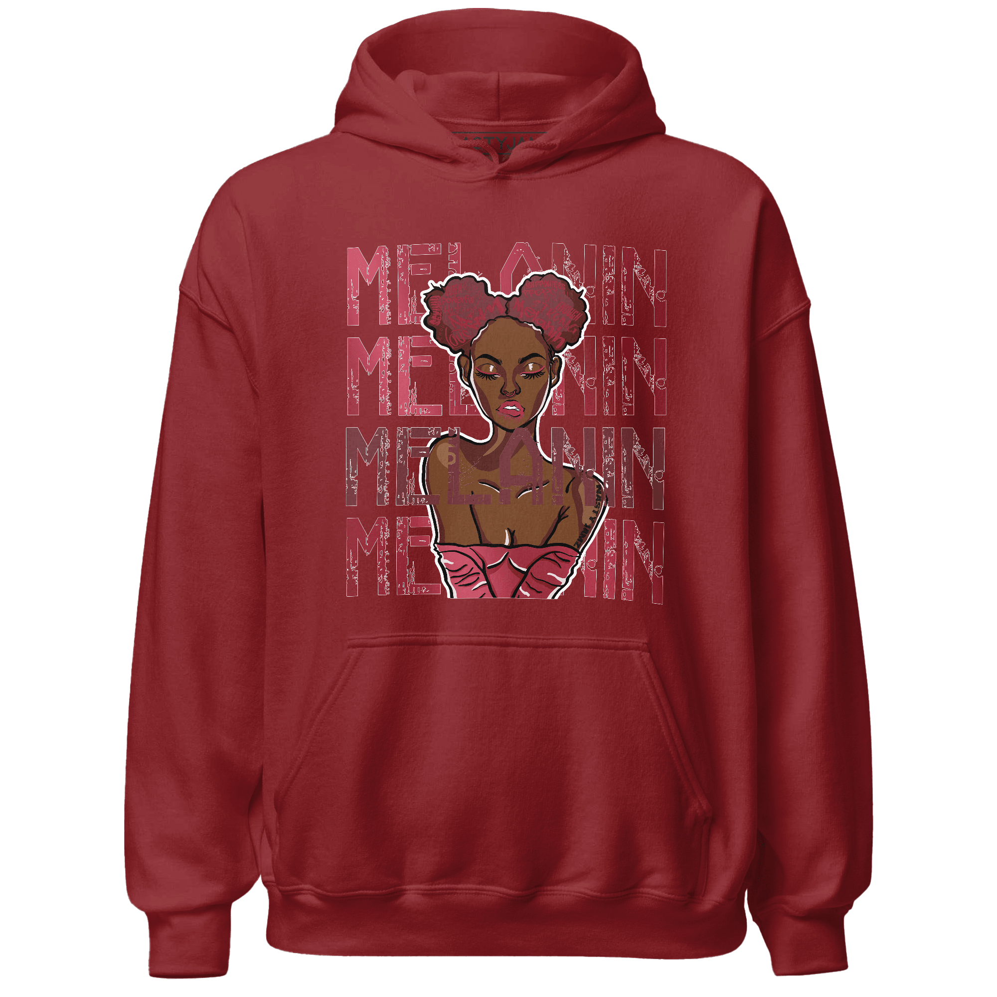 High 85 Metallic Burgundy 1s Hoodie Match Melanin Girl - NastyJamz