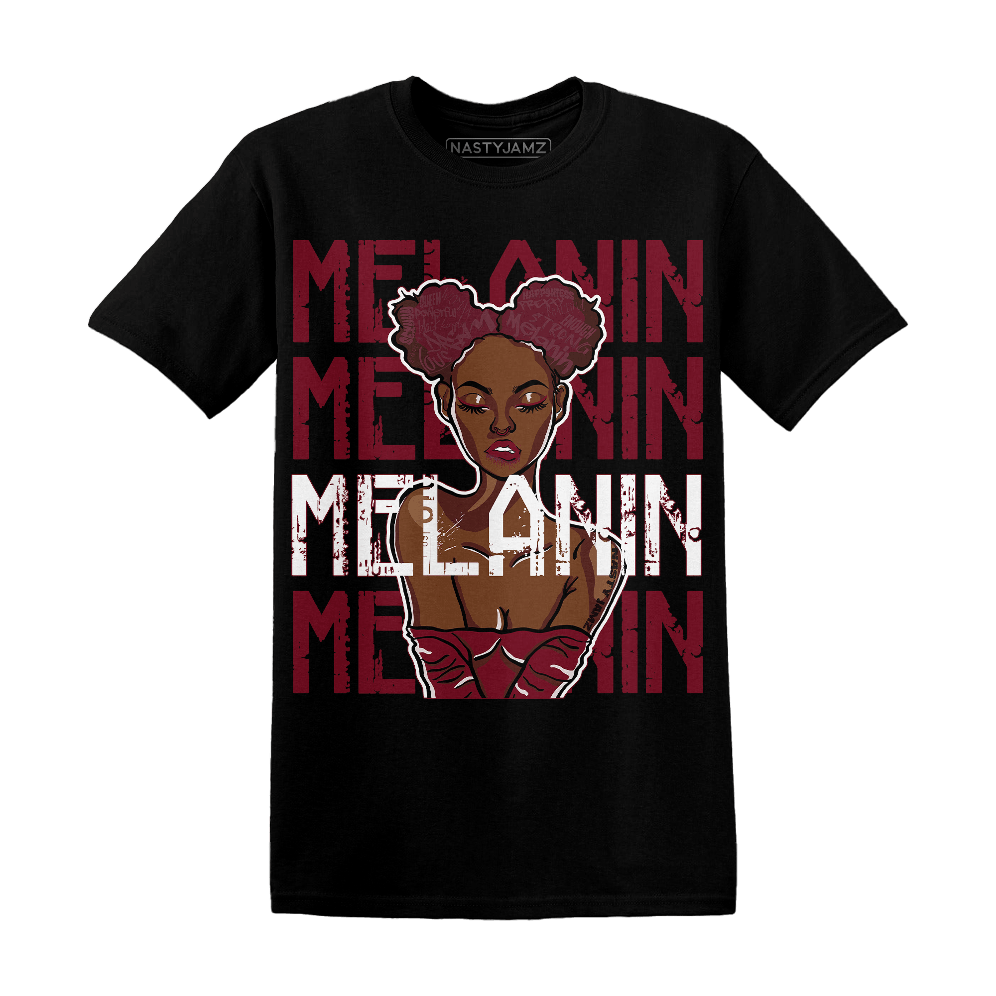 High White Team Red 1s T Shirt Match Melanin Girl - NastyJamz