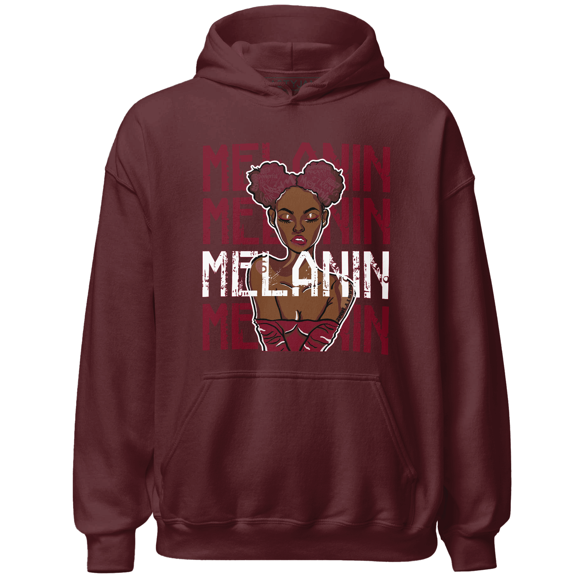 High White Team Red 1s Hoodie Match Melanin Girl - NastyJamz