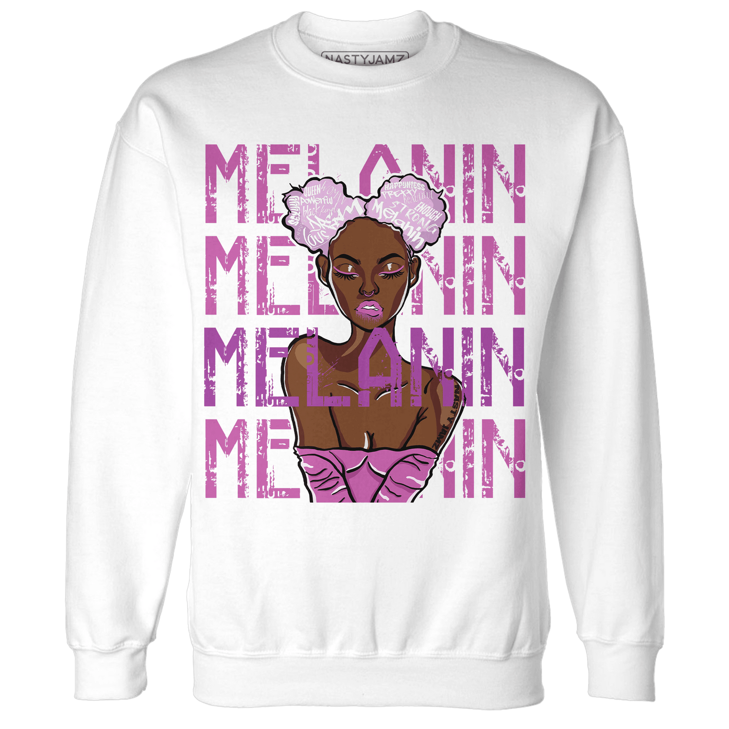 GS Hyper Violet 4s Sweatshirt Match Melanin Girl - NastyJamz