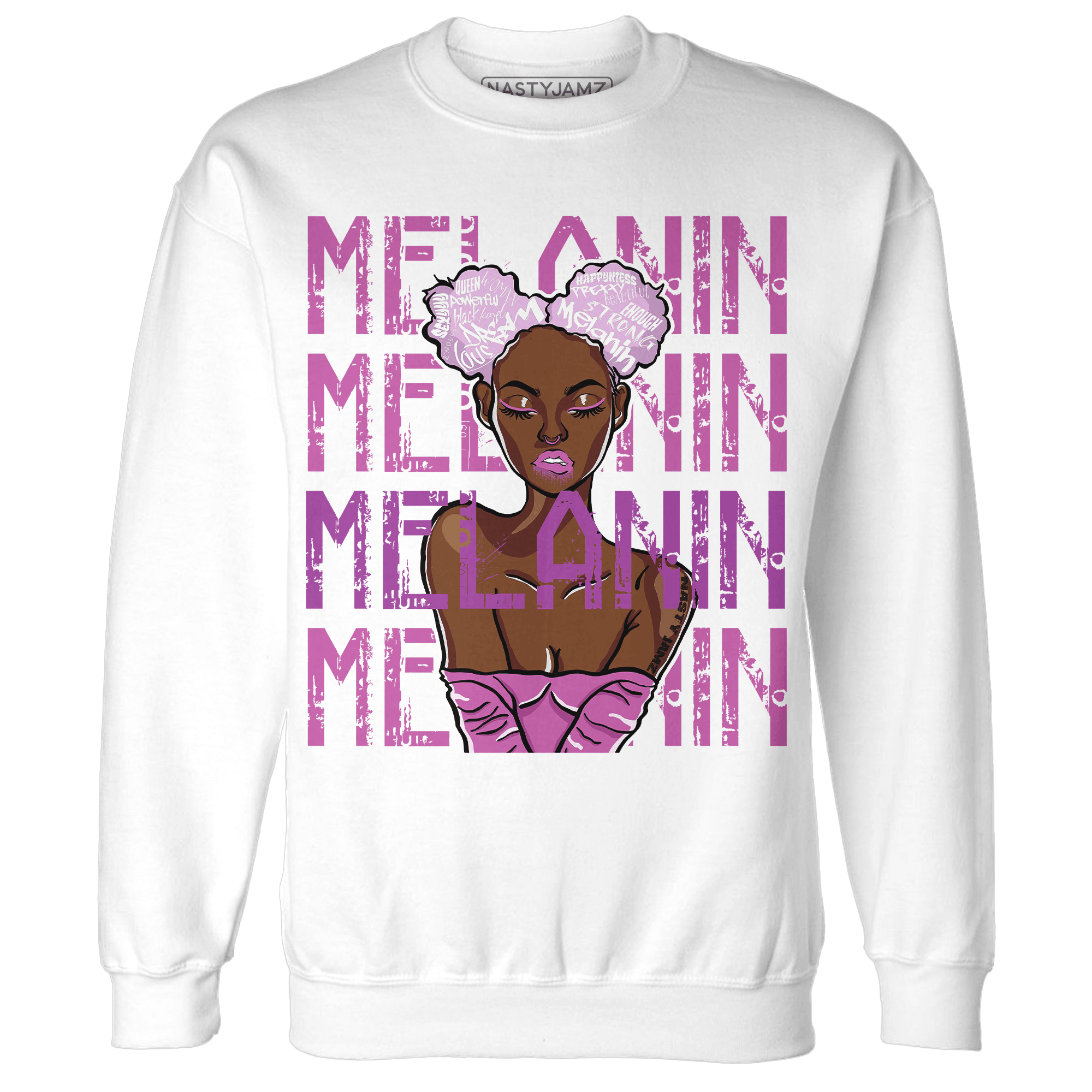 GS Hyper Violet 4s Sweatshirt Match Melanin Girl - NastyJamz