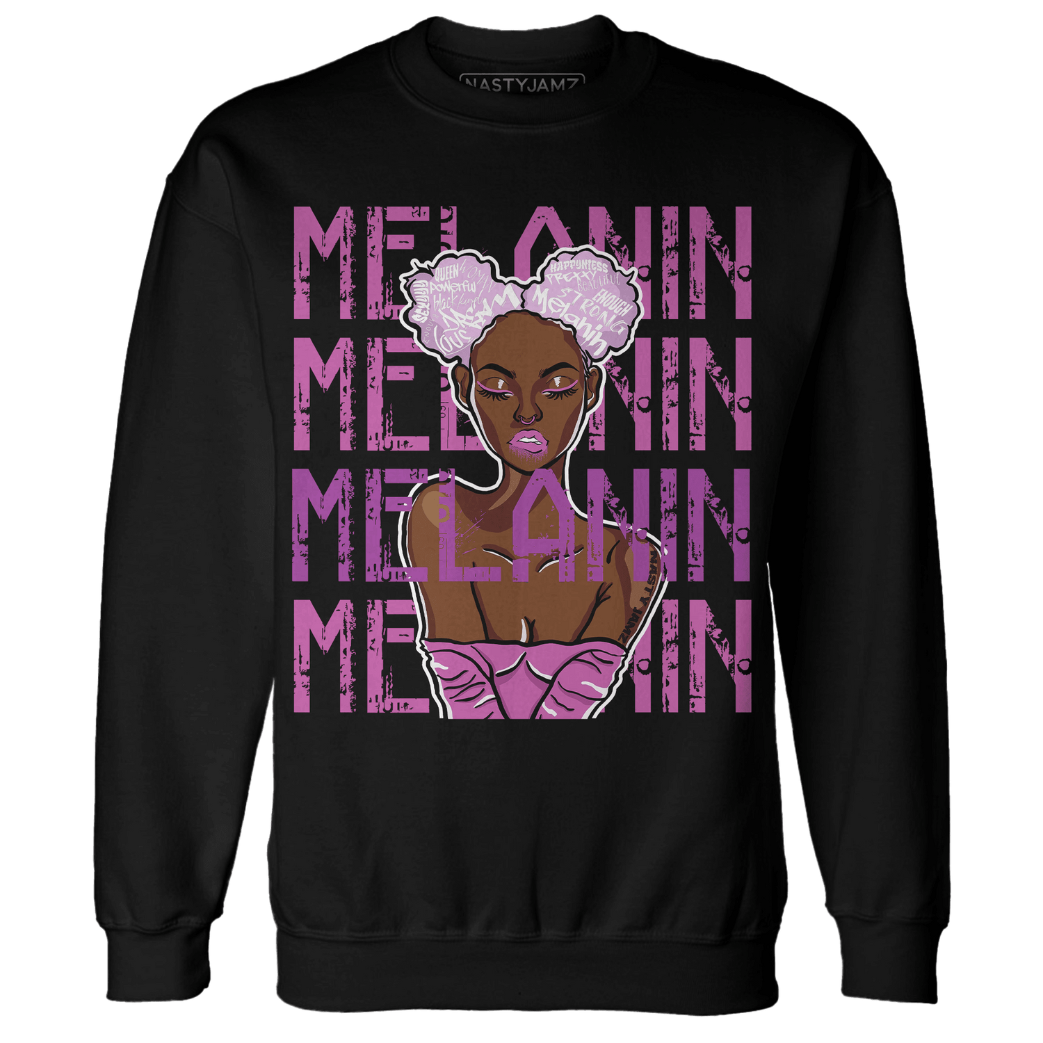 GS Hyper Violet 4s Sweatshirt Match Melanin Girl - NastyJamz