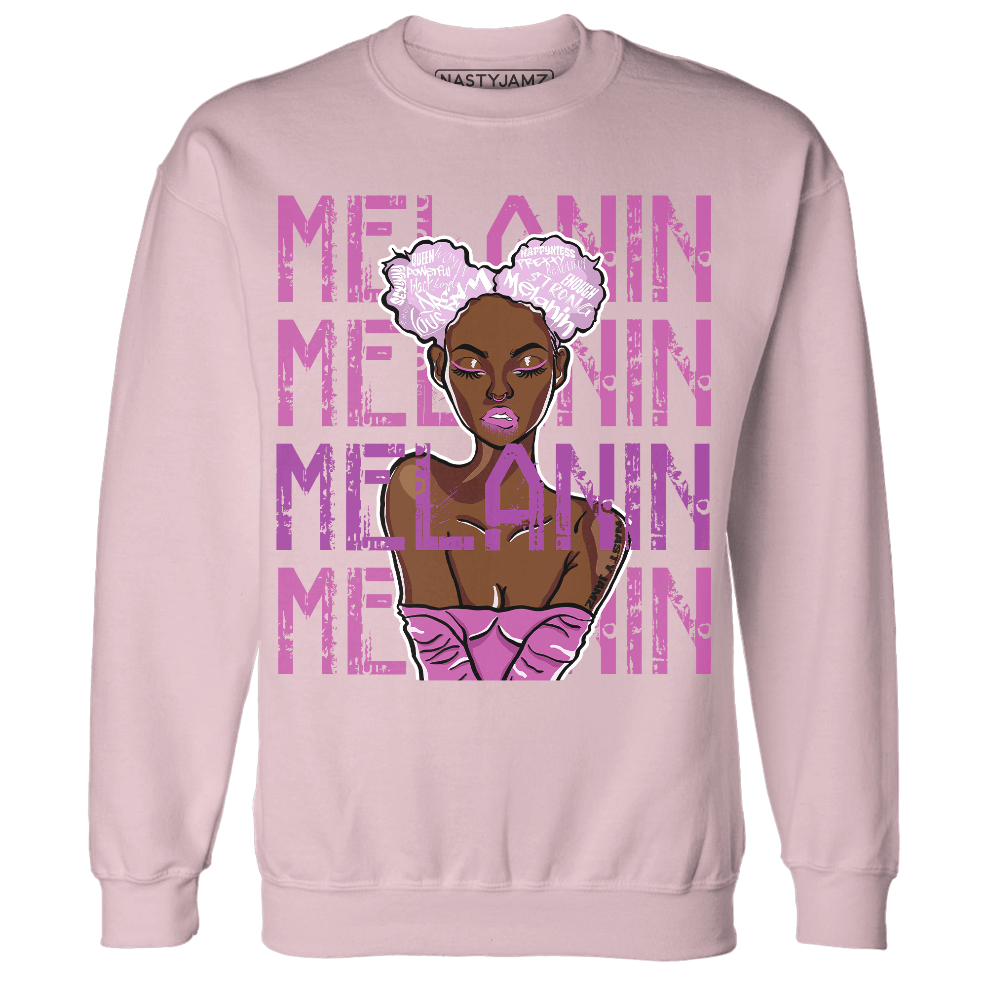 GS Hyper Violet 4s Sweatshirt Match Melanin Girl - NastyJamz
