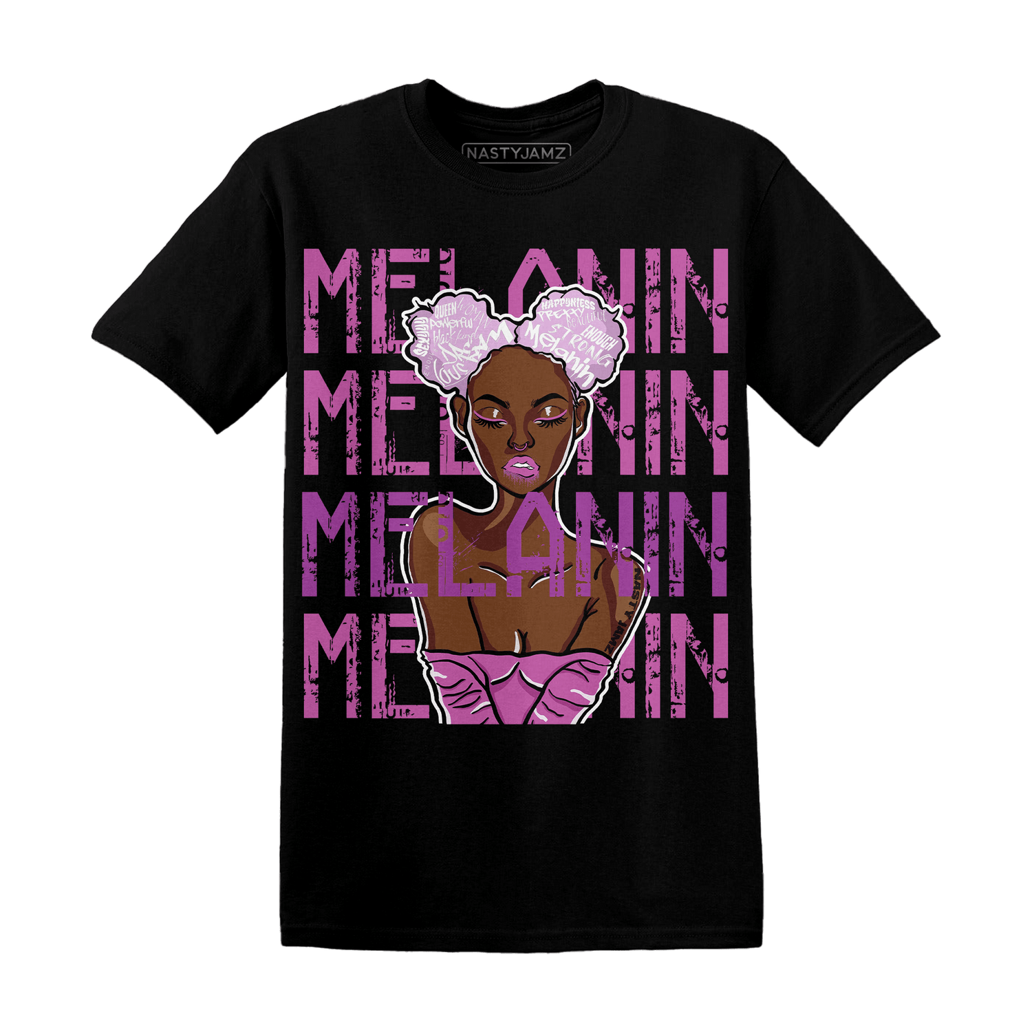 GS Hyper Violet 4s T Shirt Match Melanin Girl - NastyJamz