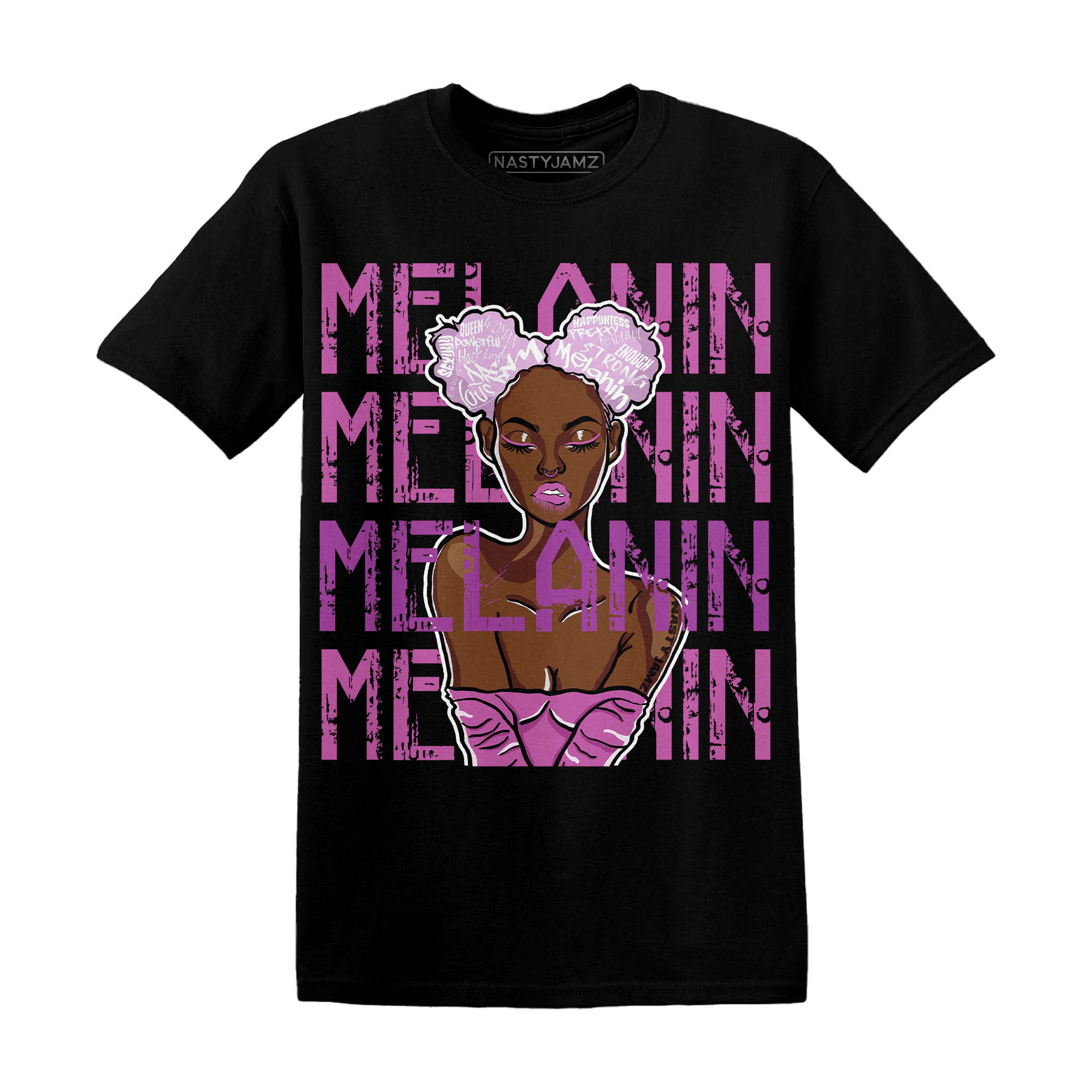 GS Hyper Violet 4s T Shirt Match Melanin Girl - NastyJamz