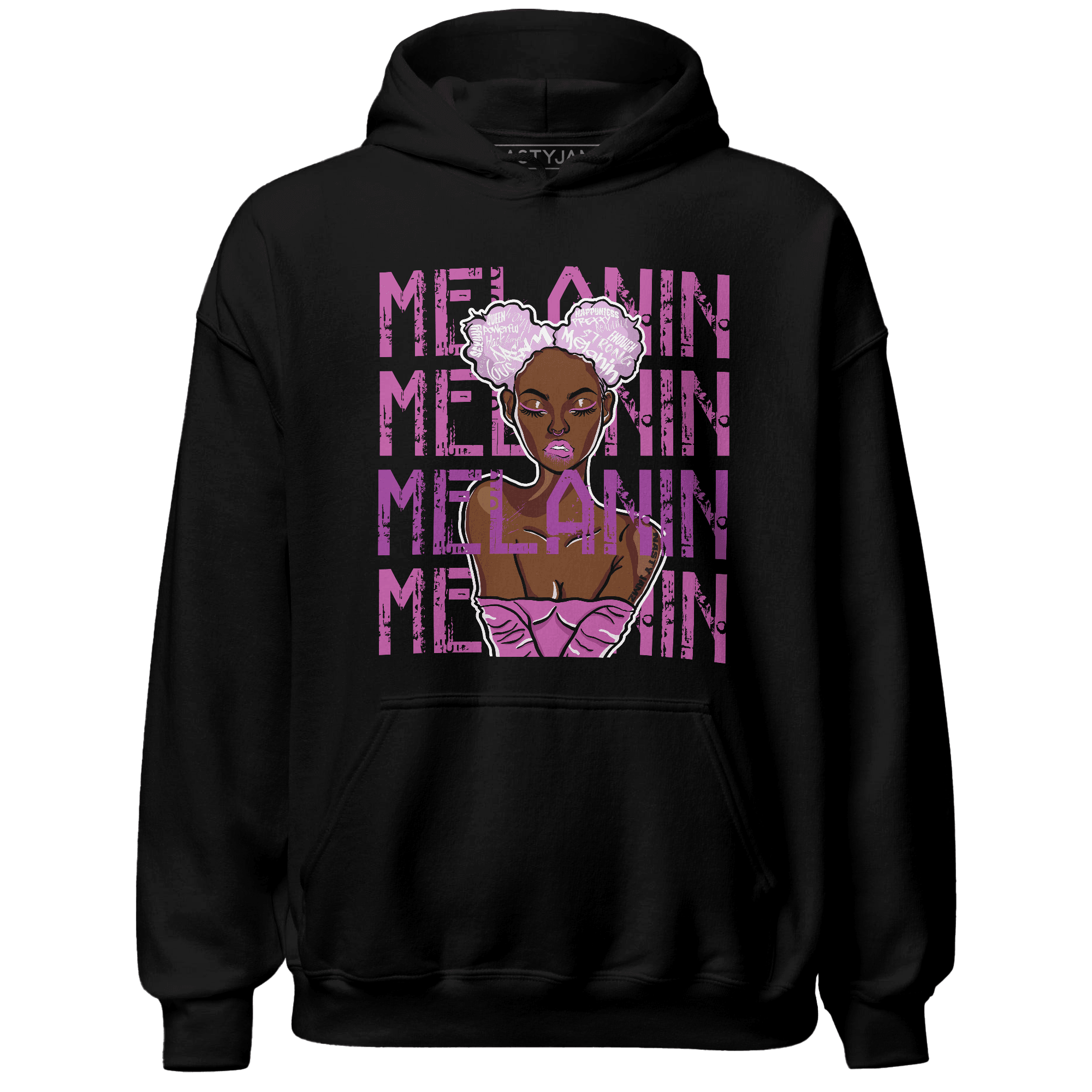 GS Hyper Violet 4s Hoodie Match Melanin Girl - NastyJamz