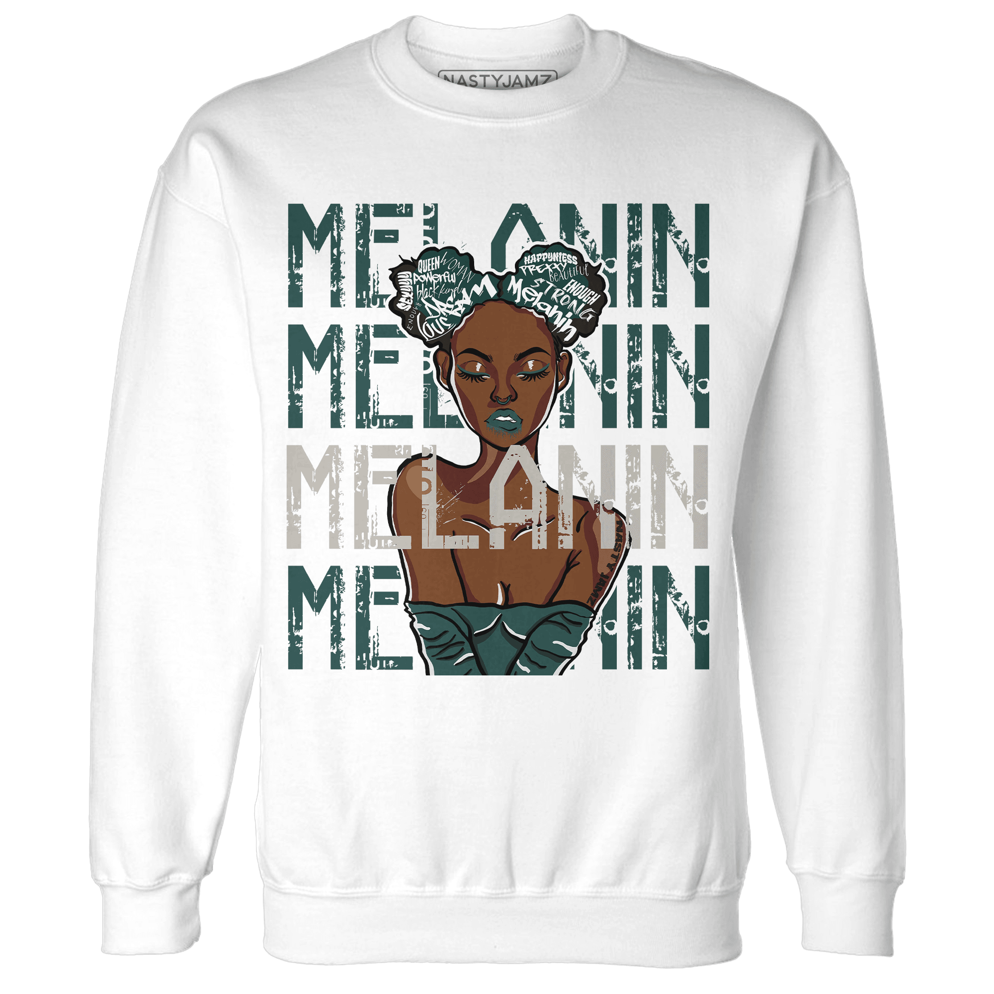 Oxidized Green 4s Sweatshirt Match Melanin Girl - NastyJamz