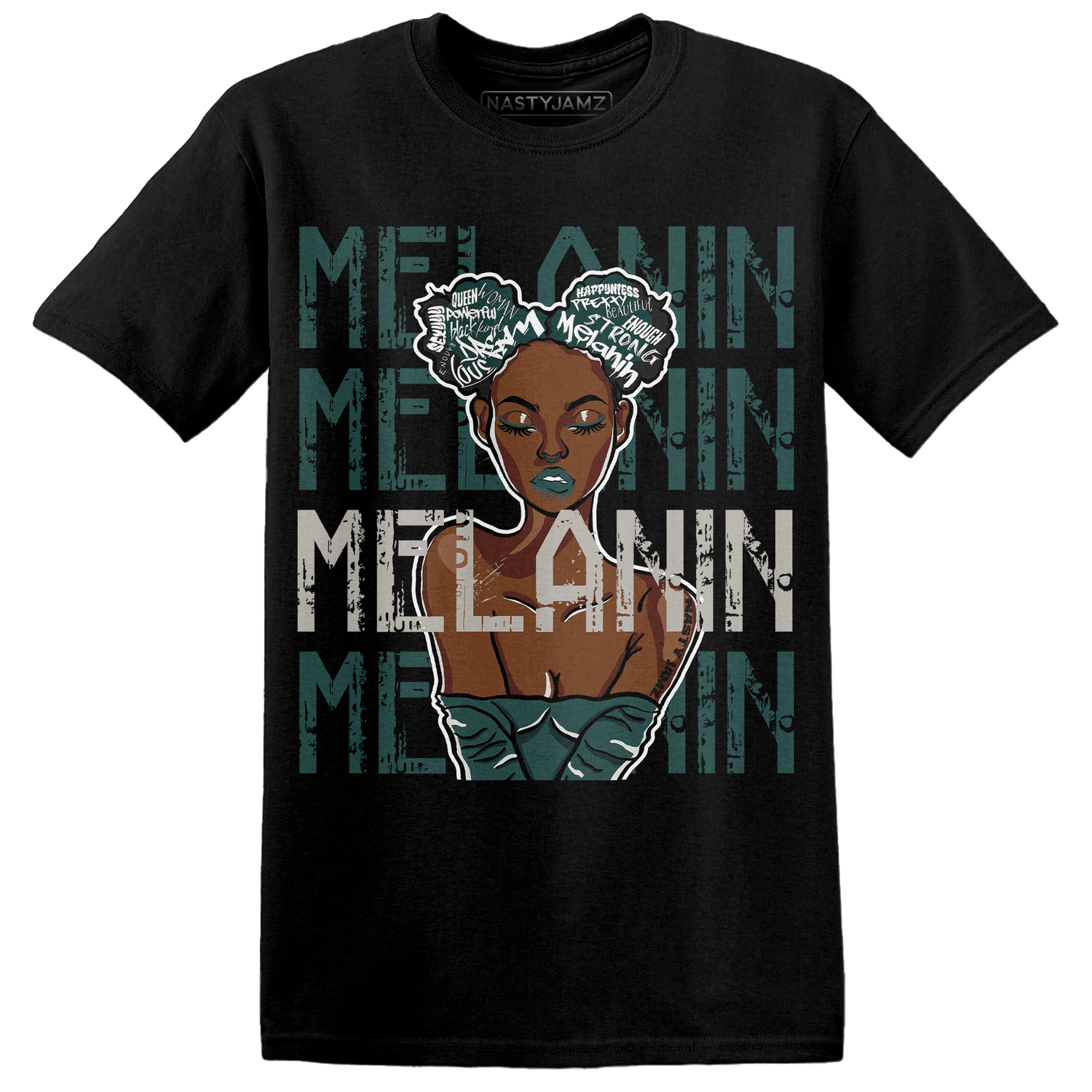 Oxidized Green 4s T Shirt Match Melanin Girl - NastyJamz
