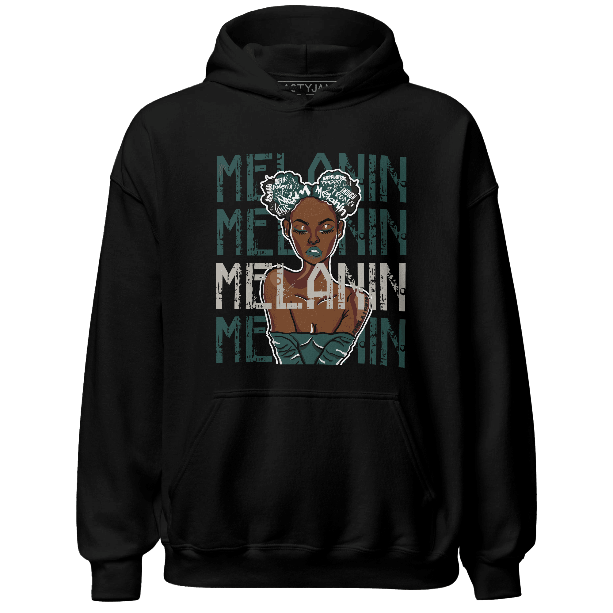 Oxidized Green 4s Hoodie Match Melanin Girl - NastyJamz