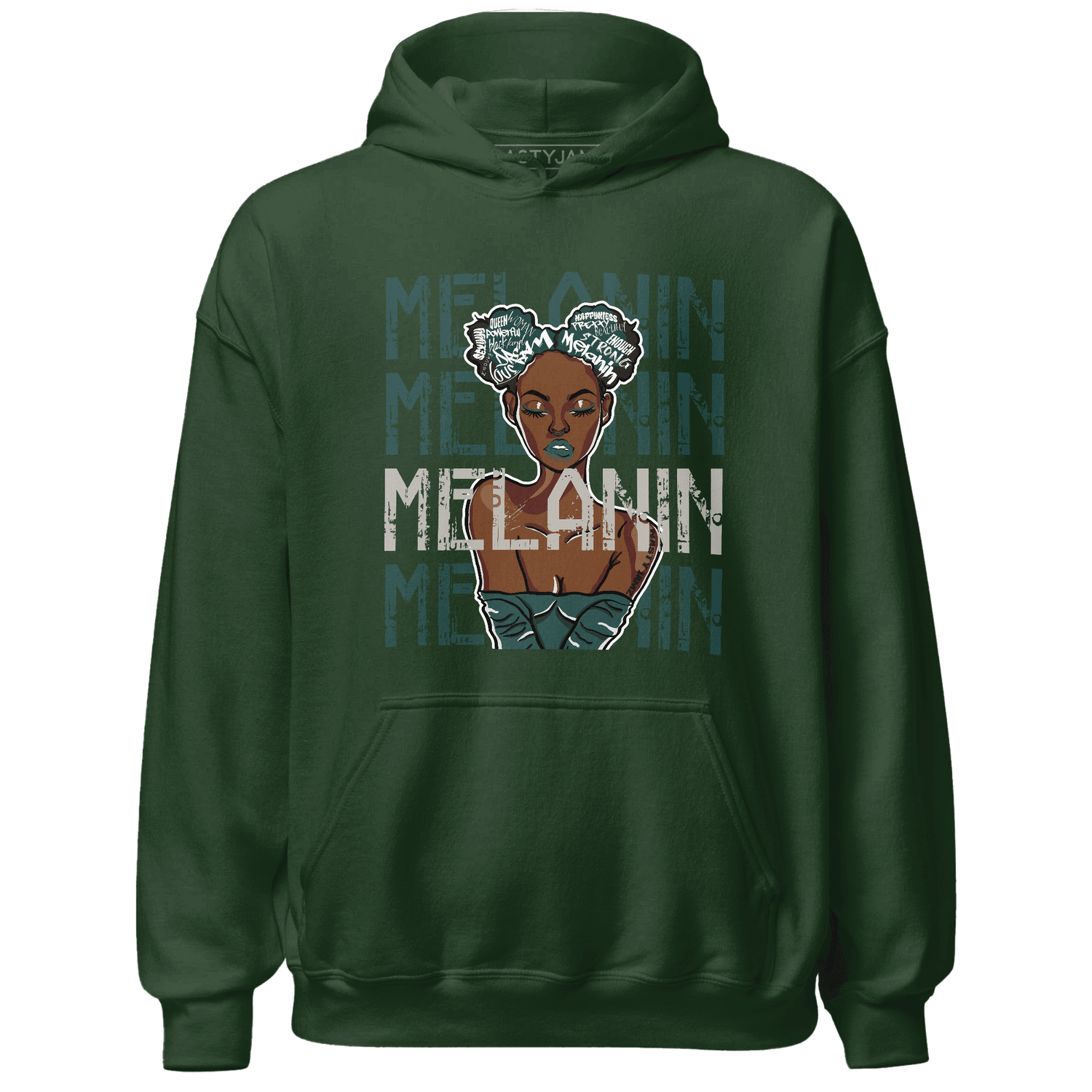 Oxidized Green 4s Hoodie Match Melanin Girl - NastyJamz