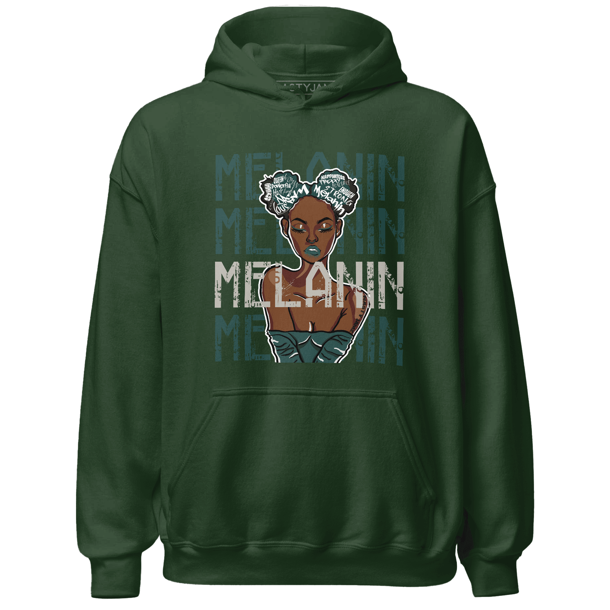 Oxidized Green 4s Hoodie Match Melanin Girl - NastyJamz