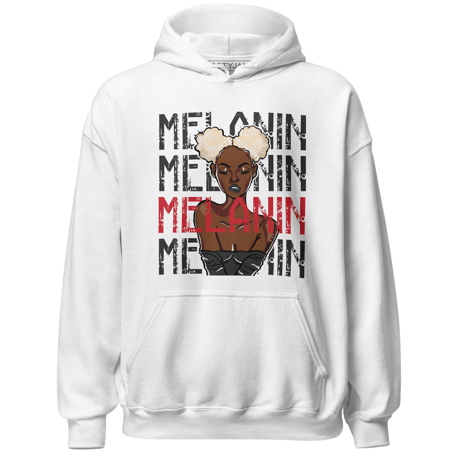 Jumman Jack University Red Hoodie Match Melanin Girl - NastyJamz