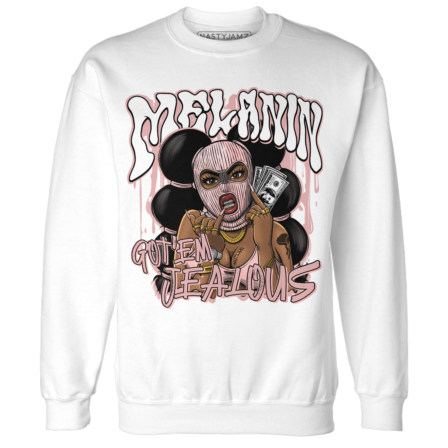 Low Legend Pink 11s Sweatshirt Match Melanin Got Em Jealous - NastyJamz