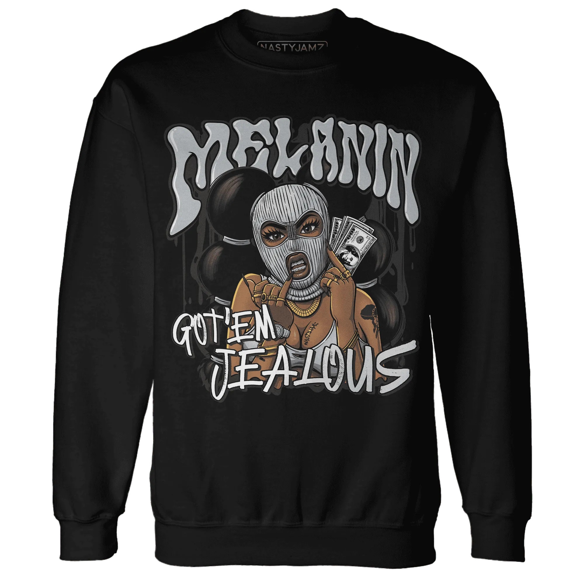 NastyJamz-Wolf-Grey-12s-Sweatshirt-Match-Melanin-Got-Em-Jealous