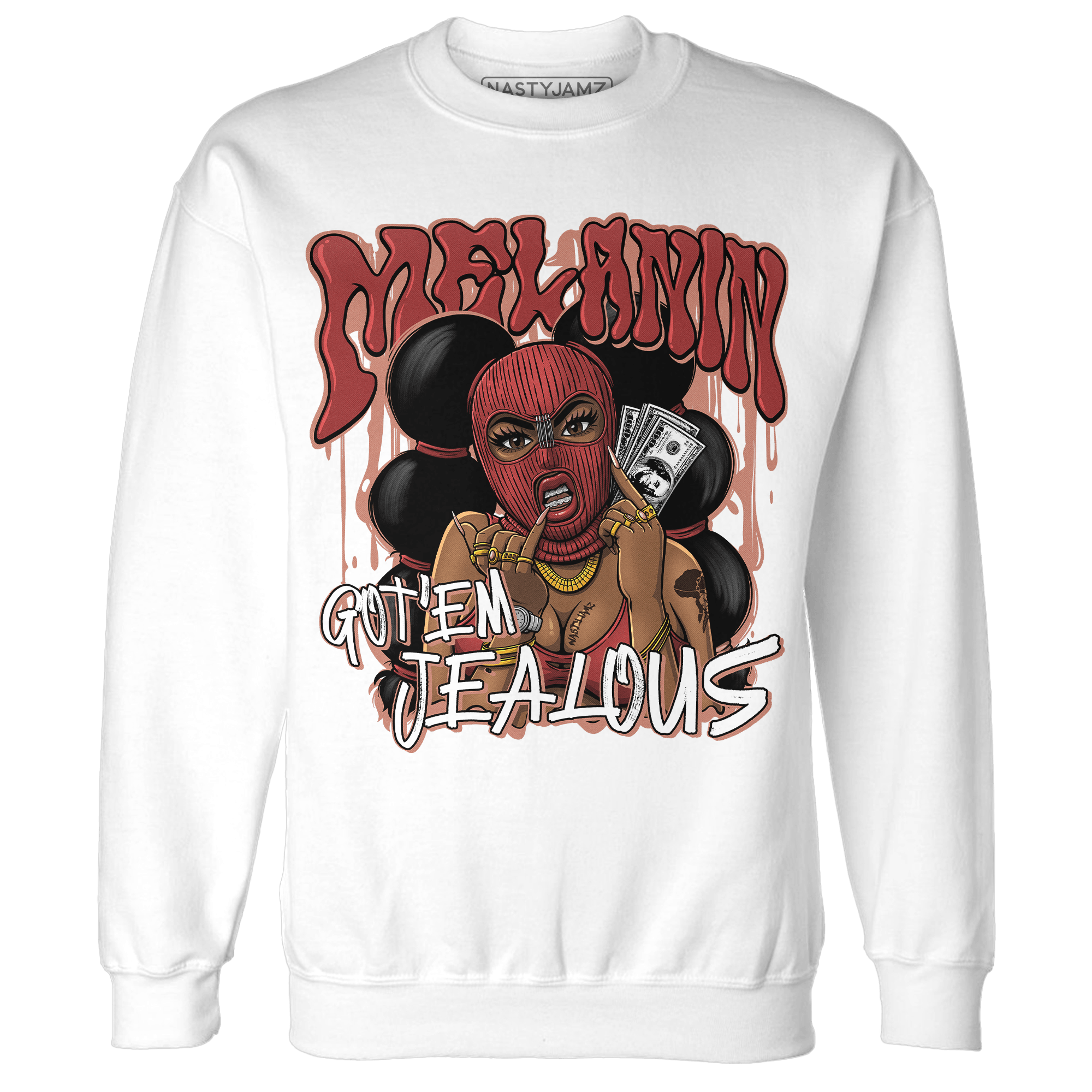 Dune Red 13s Sweatshirt Match Melanin Got Em Jealous - NastyJamz