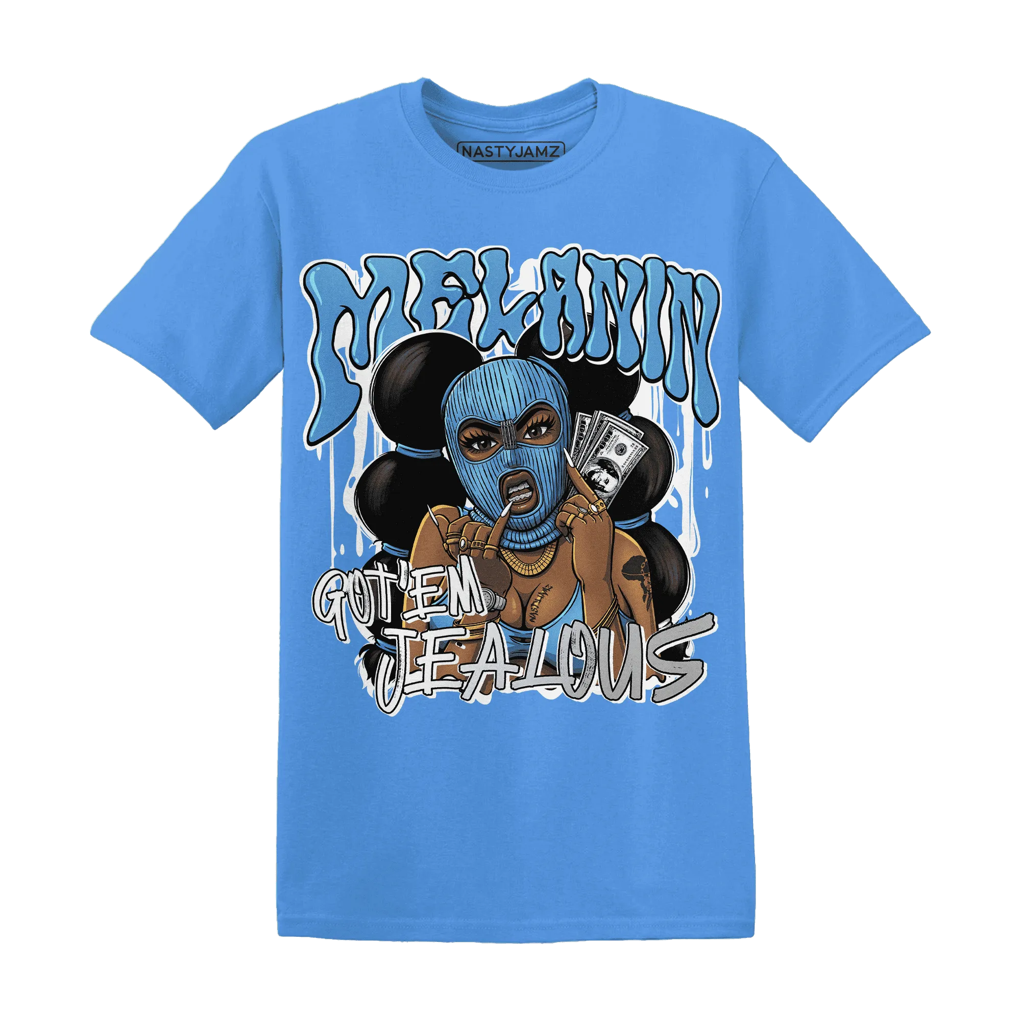 NastyJamz-Carolina-Blue-Univercitii-17s-T-Shirt-Match-Melanin-Got-Em-Jealous