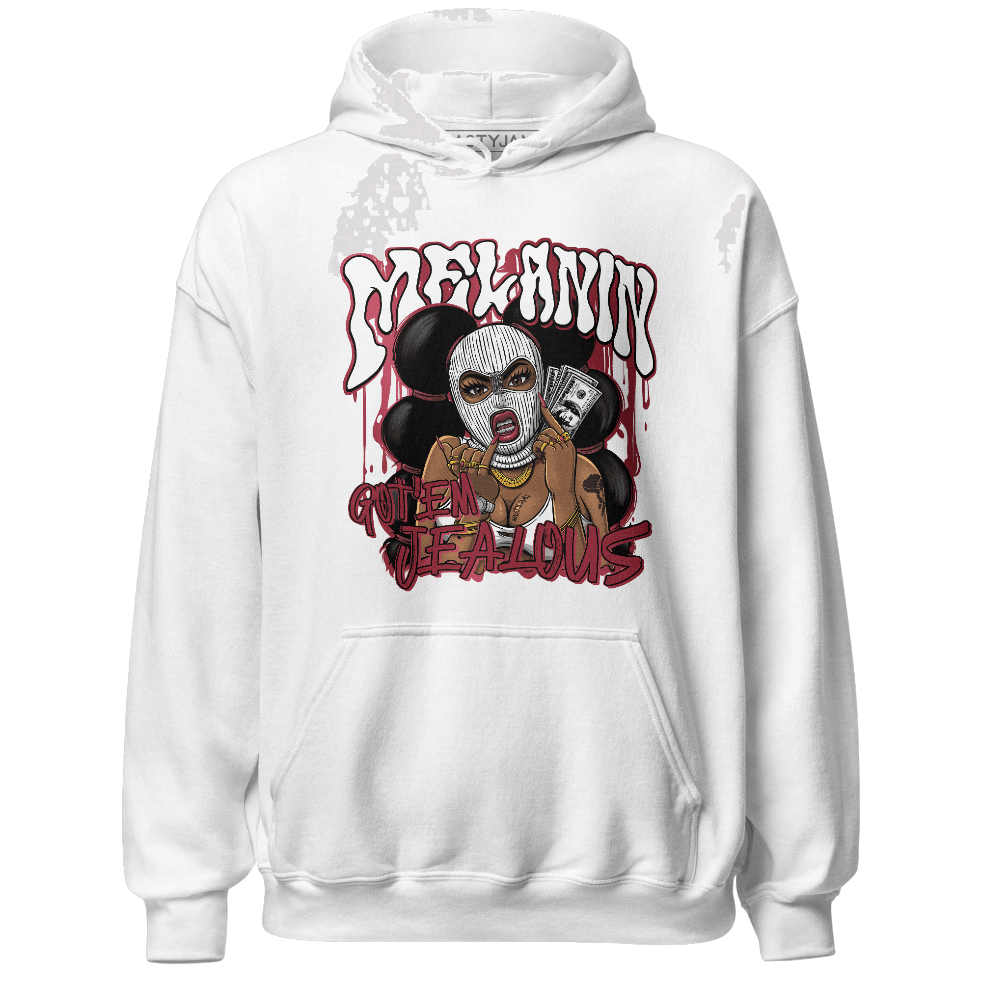 High 85 Metallic Burgundy 1s Hoodie Match Melanin Got Em Jealous - NastyJamz