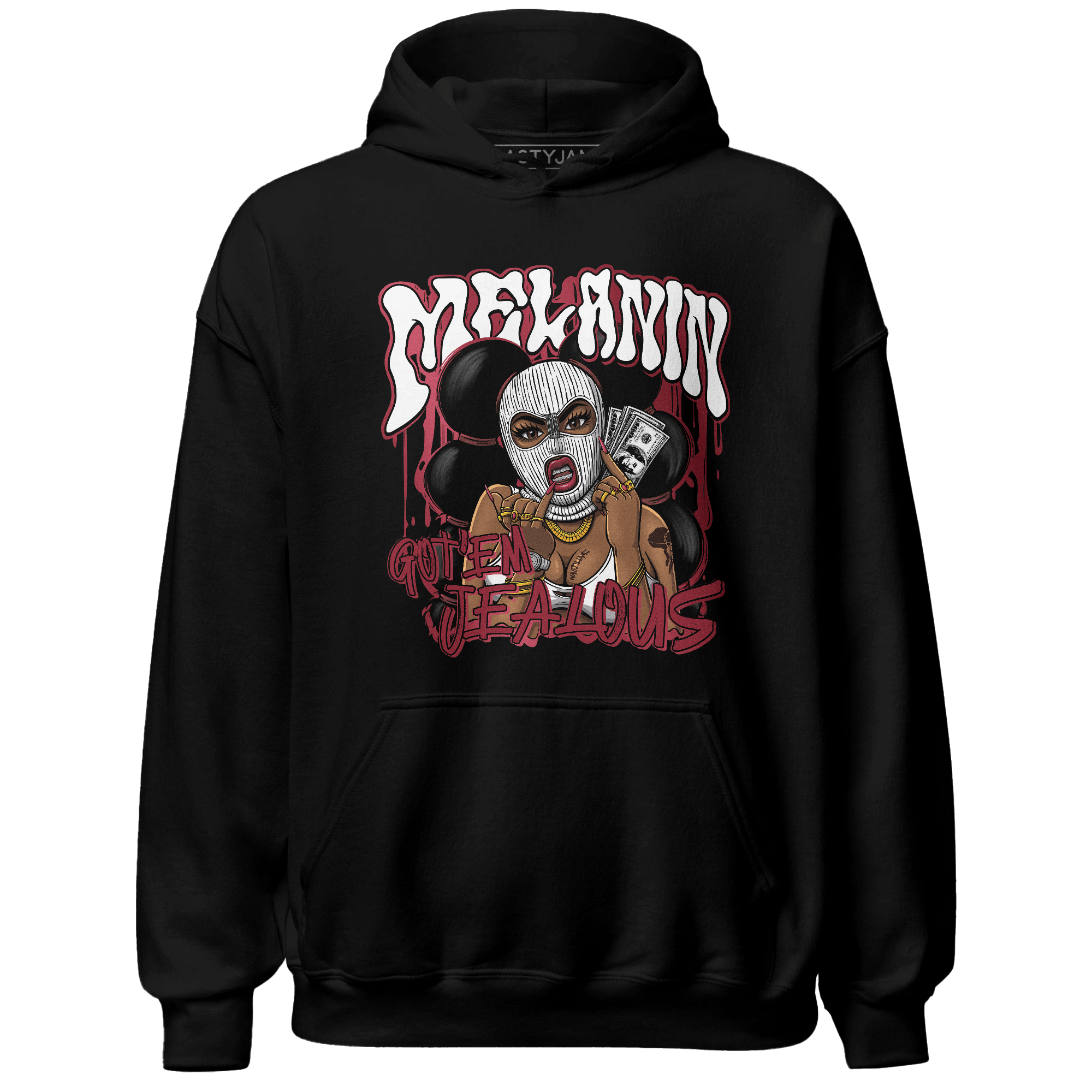High 85 Metallic Burgundy 1s Hoodie Match Melanin Got Em Jealous - NastyJamz