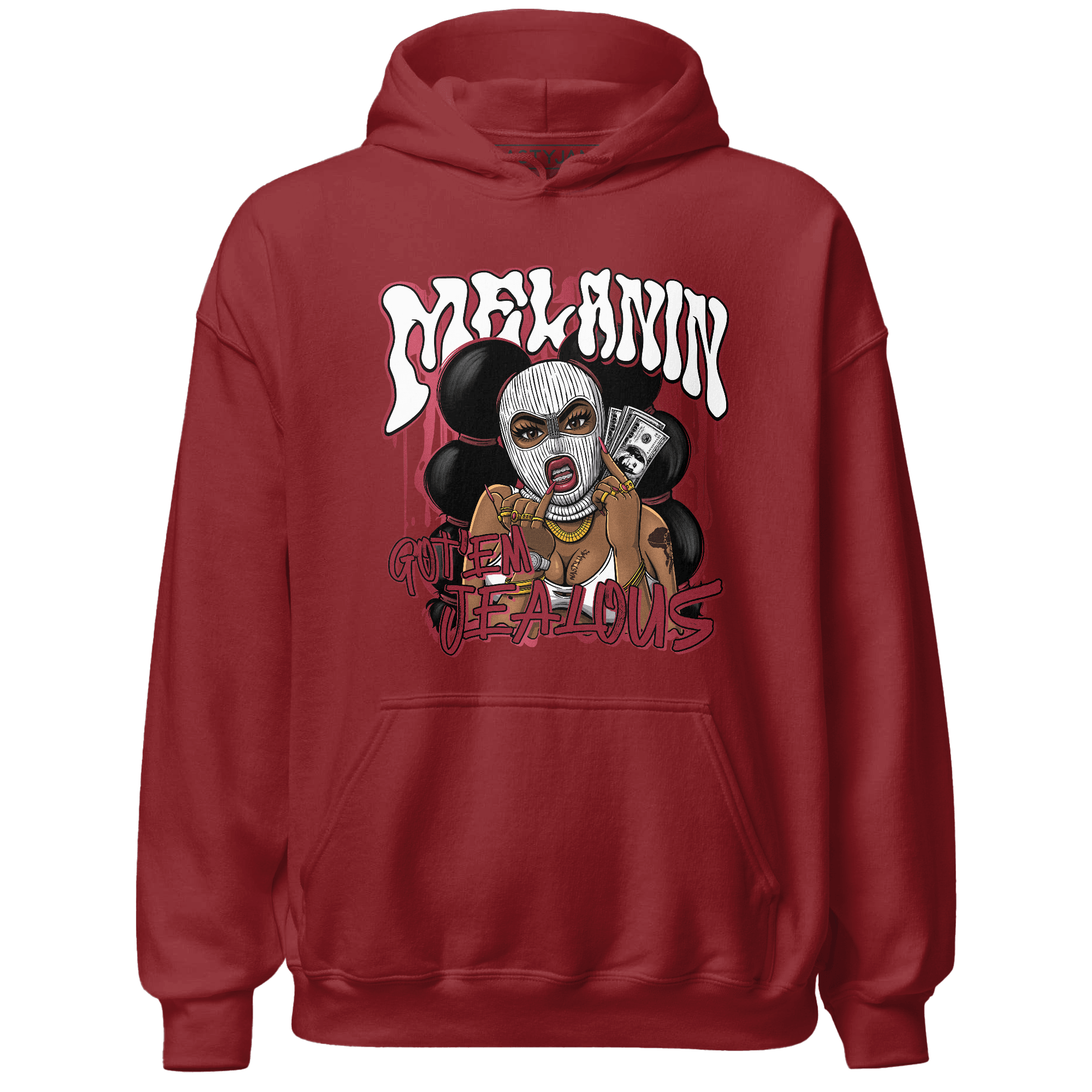High 85 Metallic Burgundy 1s Hoodie Match Melanin Got Em Jealous - NastyJamz