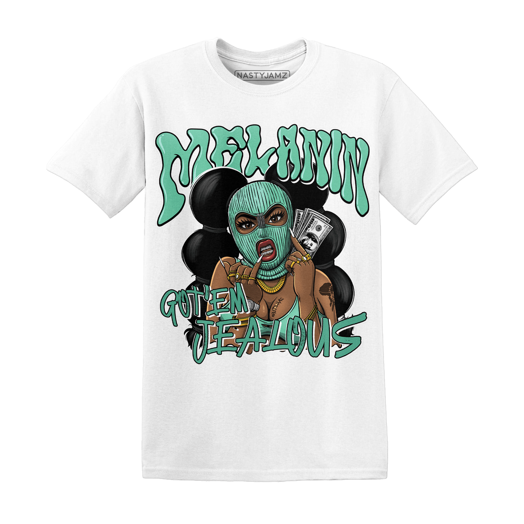 High OG Green Glow 1s T Shirt Match Melanin Got Em Jealous - NastyJamz