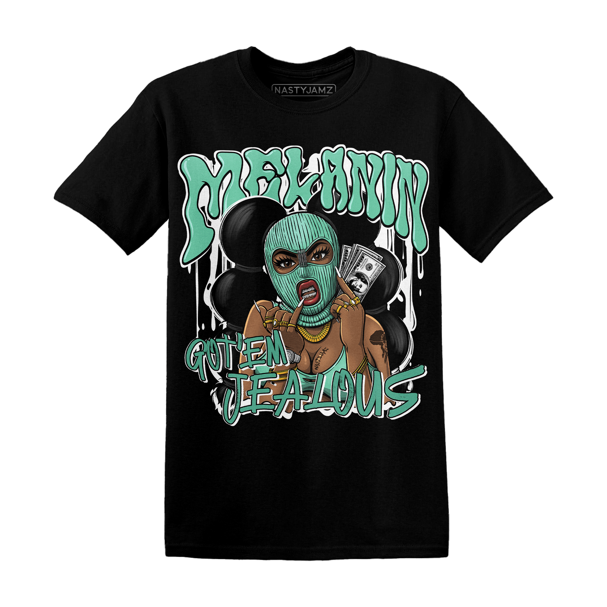 High OG Green Glow 1s T Shirt Match Melanin Got Em Jealous - NastyJamz