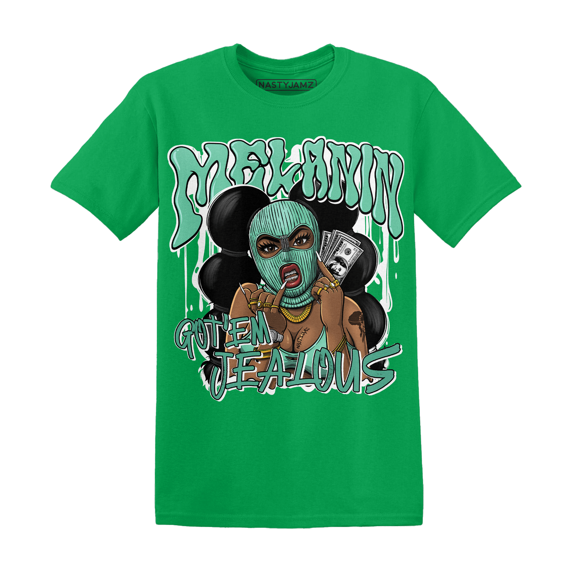 High OG Green Glow 1s T Shirt Match Melanin Got Em Jealous - NastyJamz