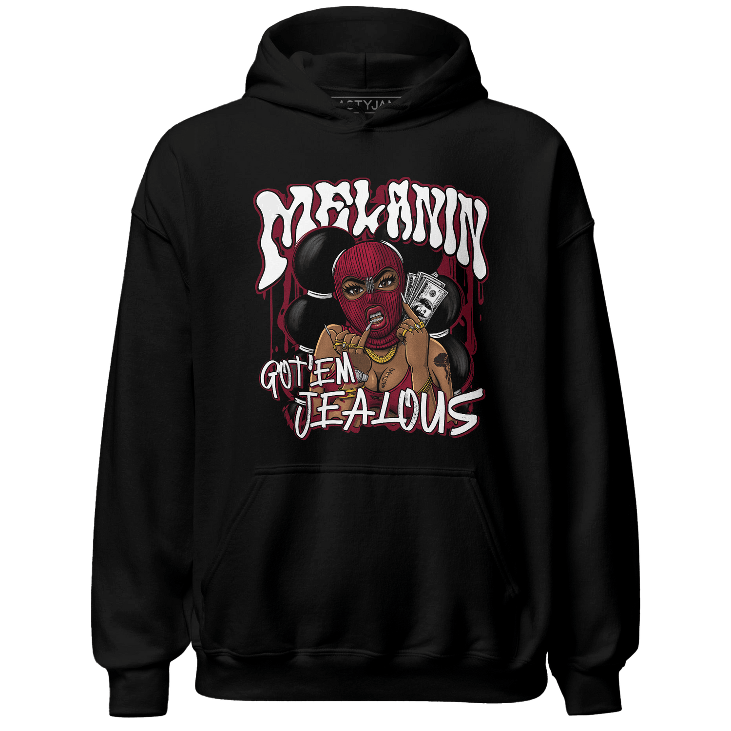 High White Team Red 1s Hoodie Match Melanin Got Em Jealous - NastyJamz