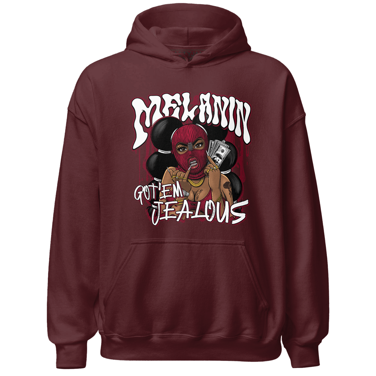 High White Team Red 1s Hoodie Match Melanin Got Em Jealous - NastyJamz