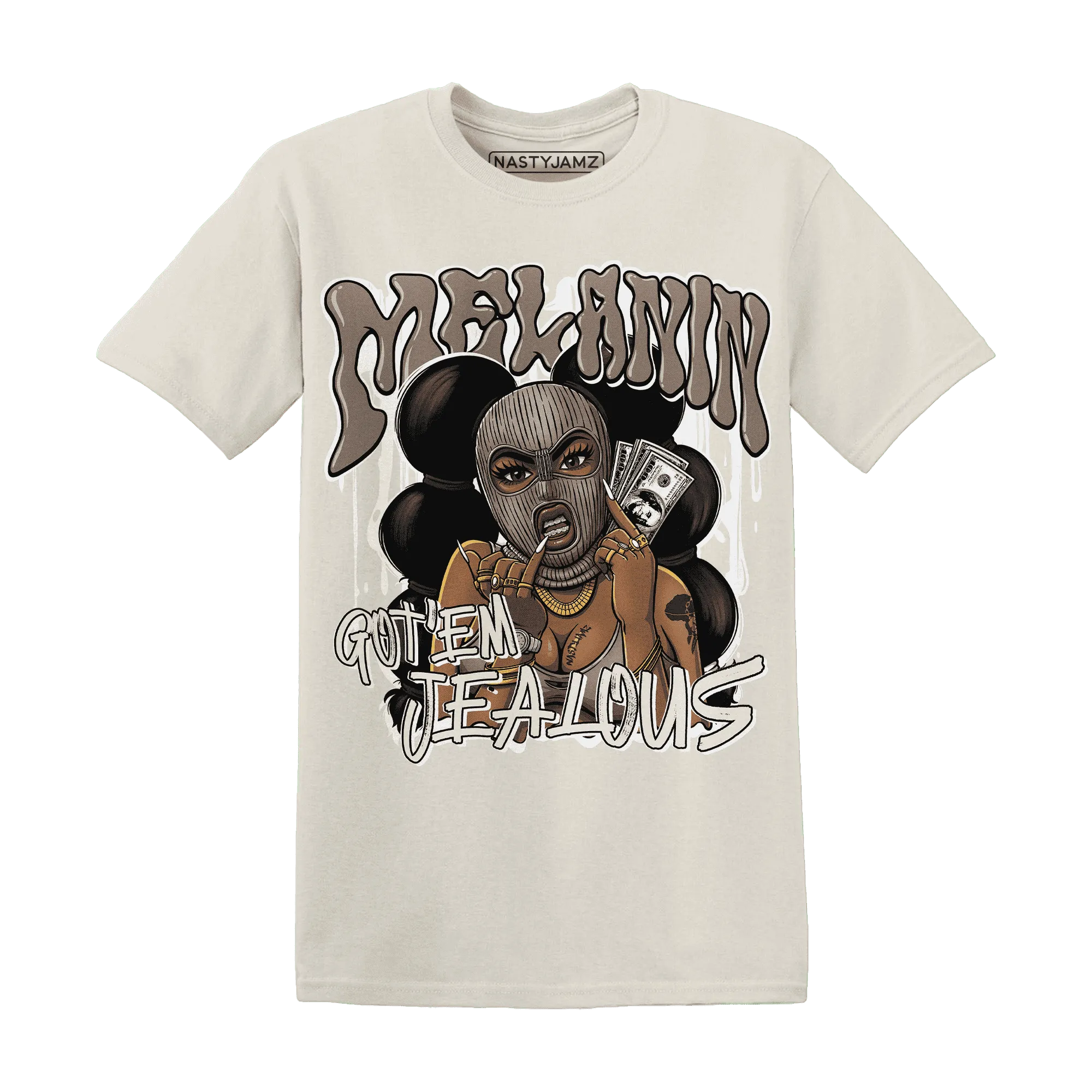 NastyJamz-Low-Mocha-1s-T-Shirt-Match-Melanin-Got-Em-Jealous