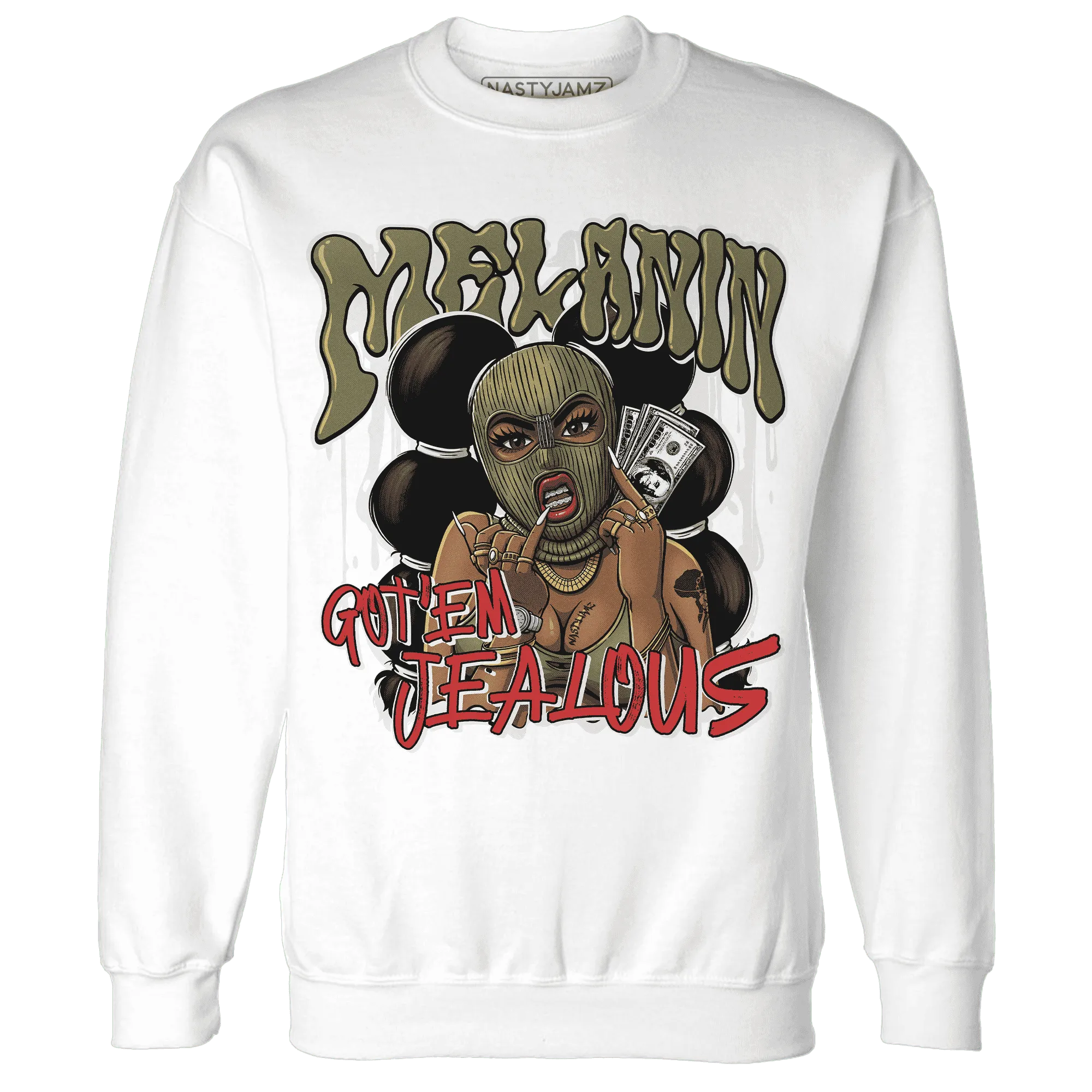 NastyJamz-Medium-Olive-1s-Sweatshirt-Match-Melanin-Got-Em-Jealous