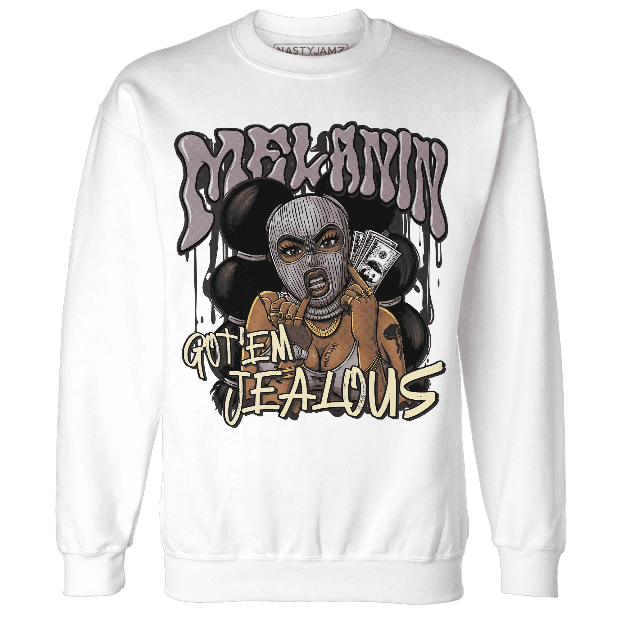 NastyJamz-Black-Violet-Ore-3s-Sweatshirt-Match-Melanin-Got-Em-Jealous