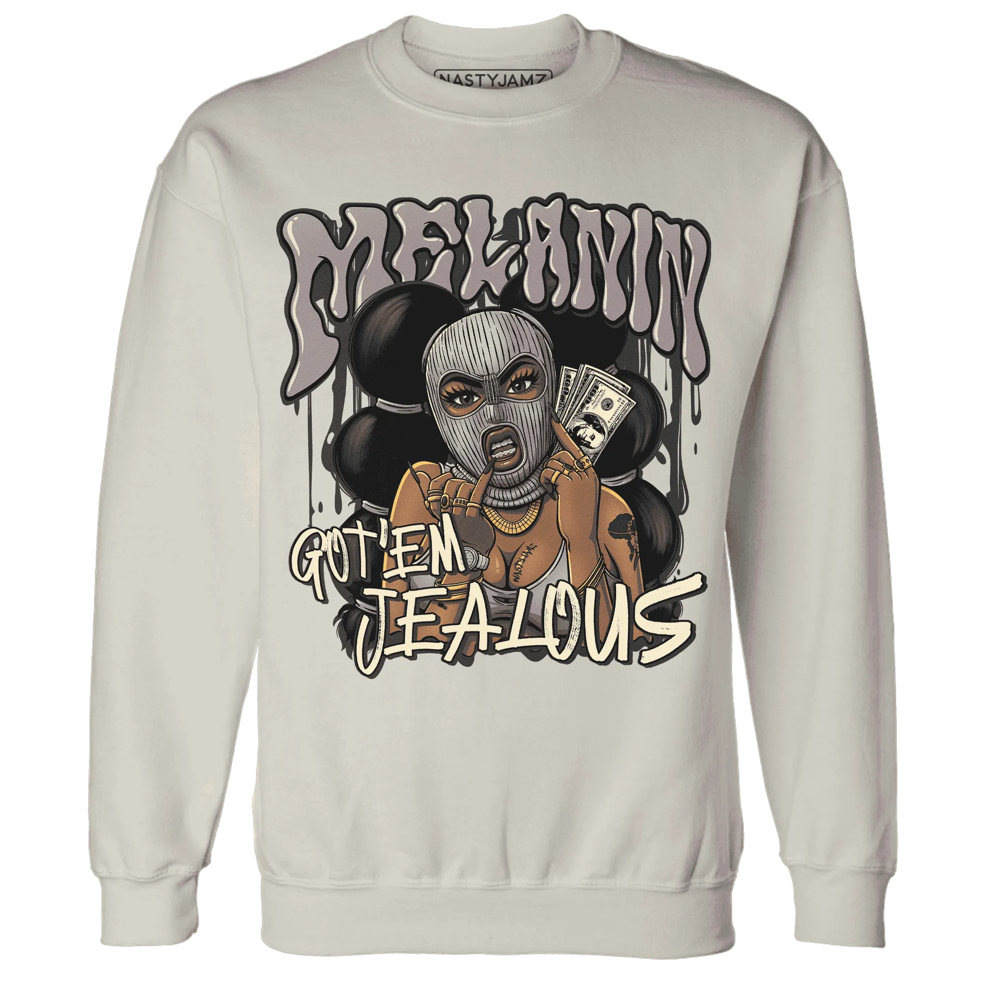 NastyJamz-Black-Violet-Ore-3s-Sweatshirt-Match-Melanin-Got-Em-Jealous