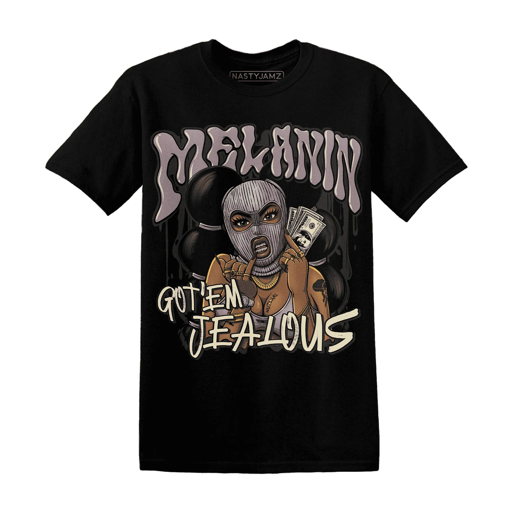 NastyJamz-Black-Violet-Ore-3s-T-Shirt-Match-Melanin-Got-Em-Jealous