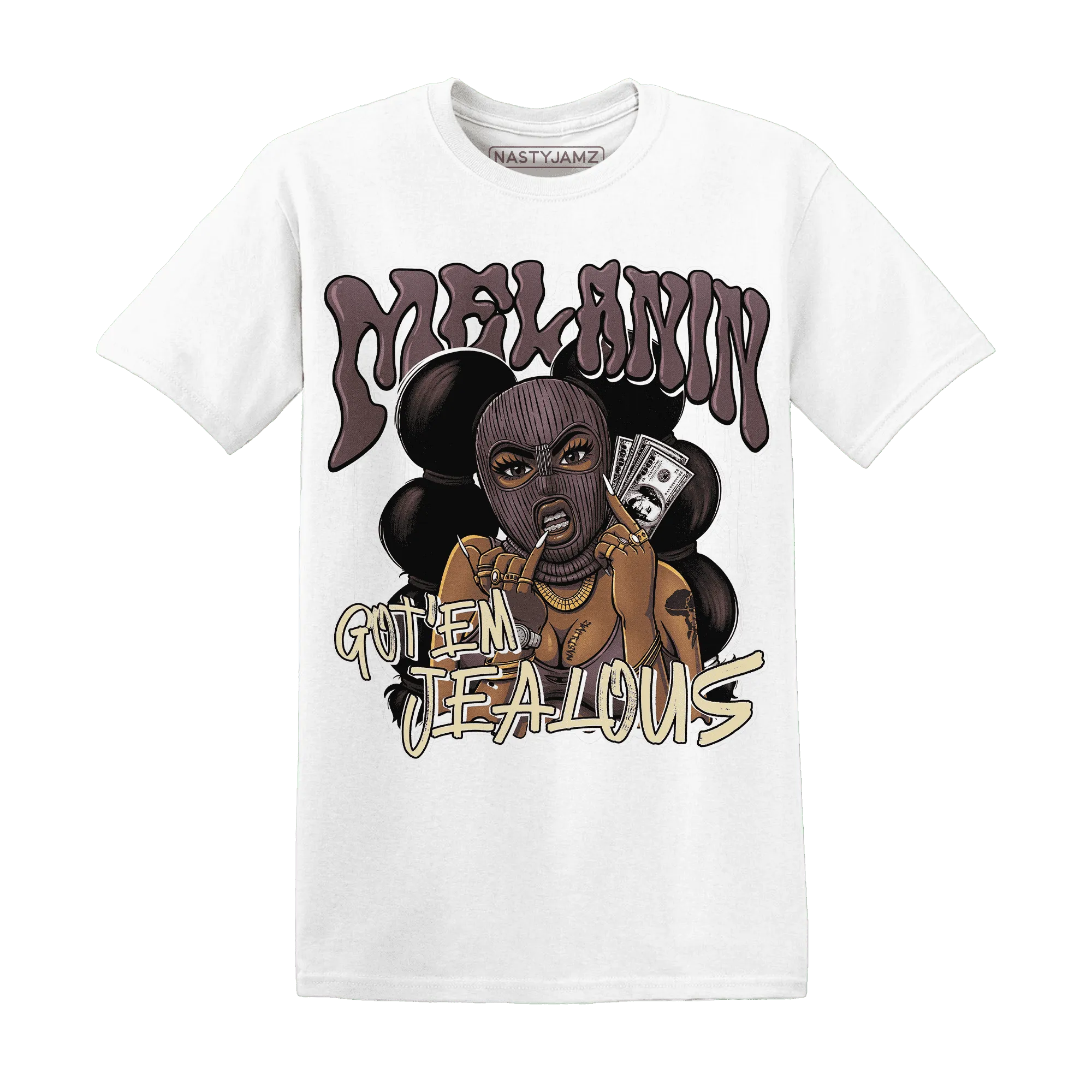 NastyJamz-Burgundy-Crush-3s-T-Shirt-Match-Melanin-Got-Em-Jealous
