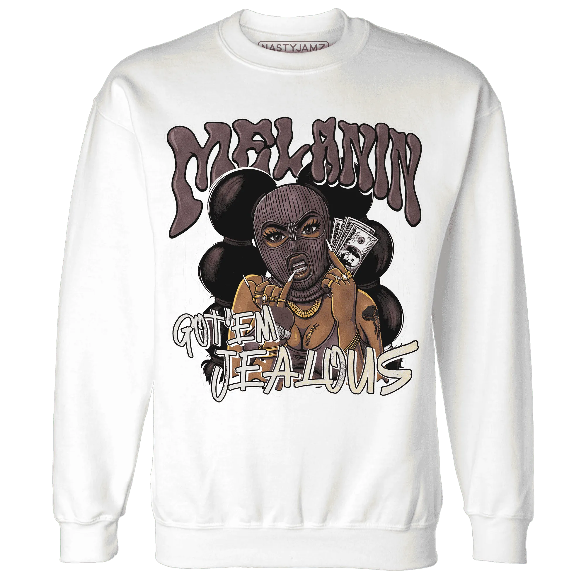 NastyJamz-Burgundy-Crush-3s-Sweatshirt-Match-Melanin-Got-Em-Jealous
