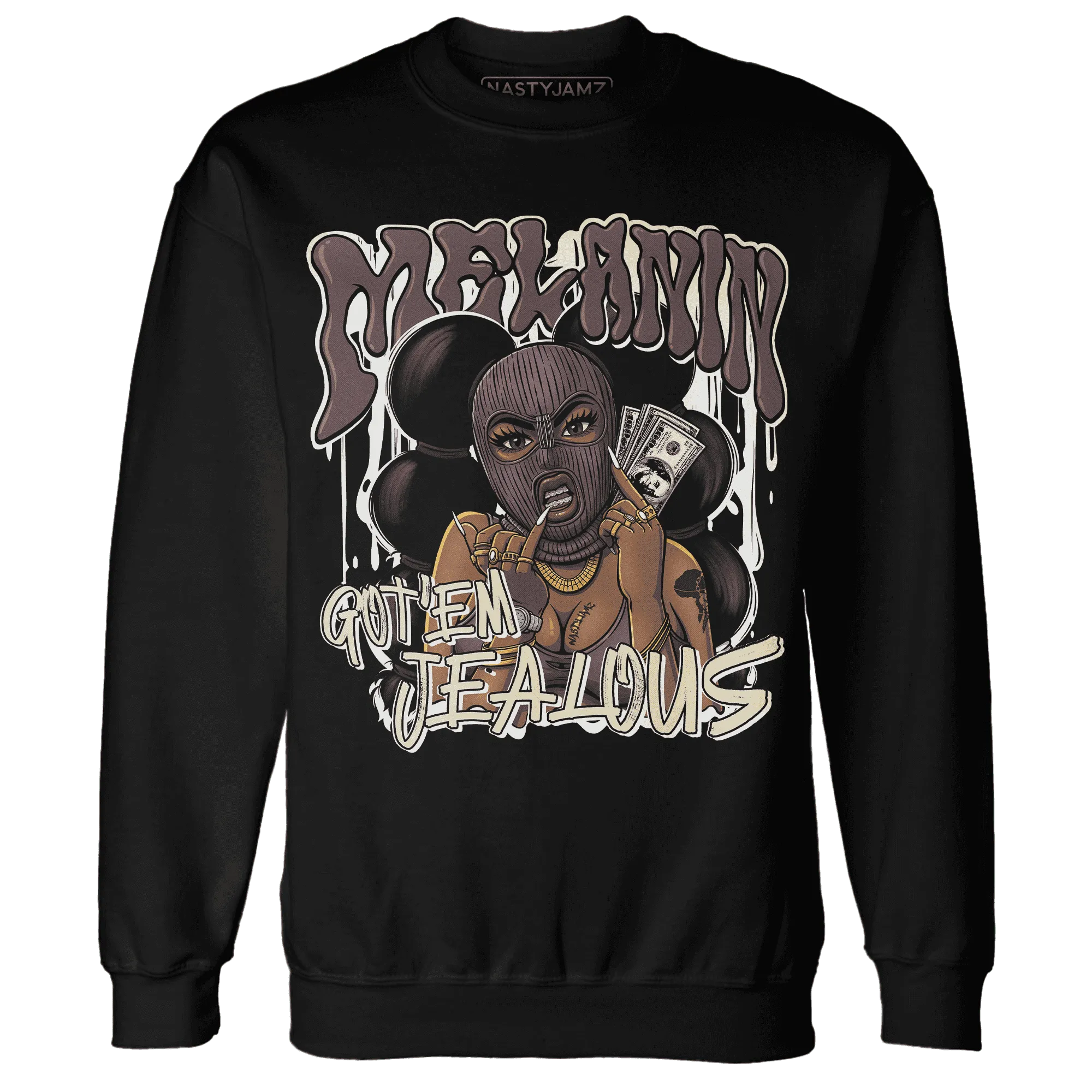 NastyJamz-Burgundy-Crush-3s-Sweatshirt-Match-Melanin-Got-Em-Jealous