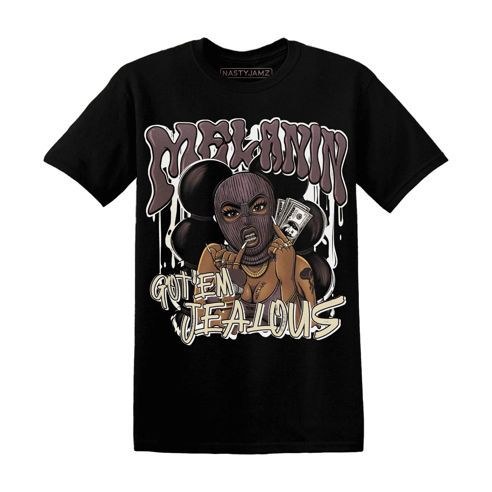 NastyJamz-Burgundy-Crush-3s-T-Shirt-Match-Melanin-Got-Em-Jealous