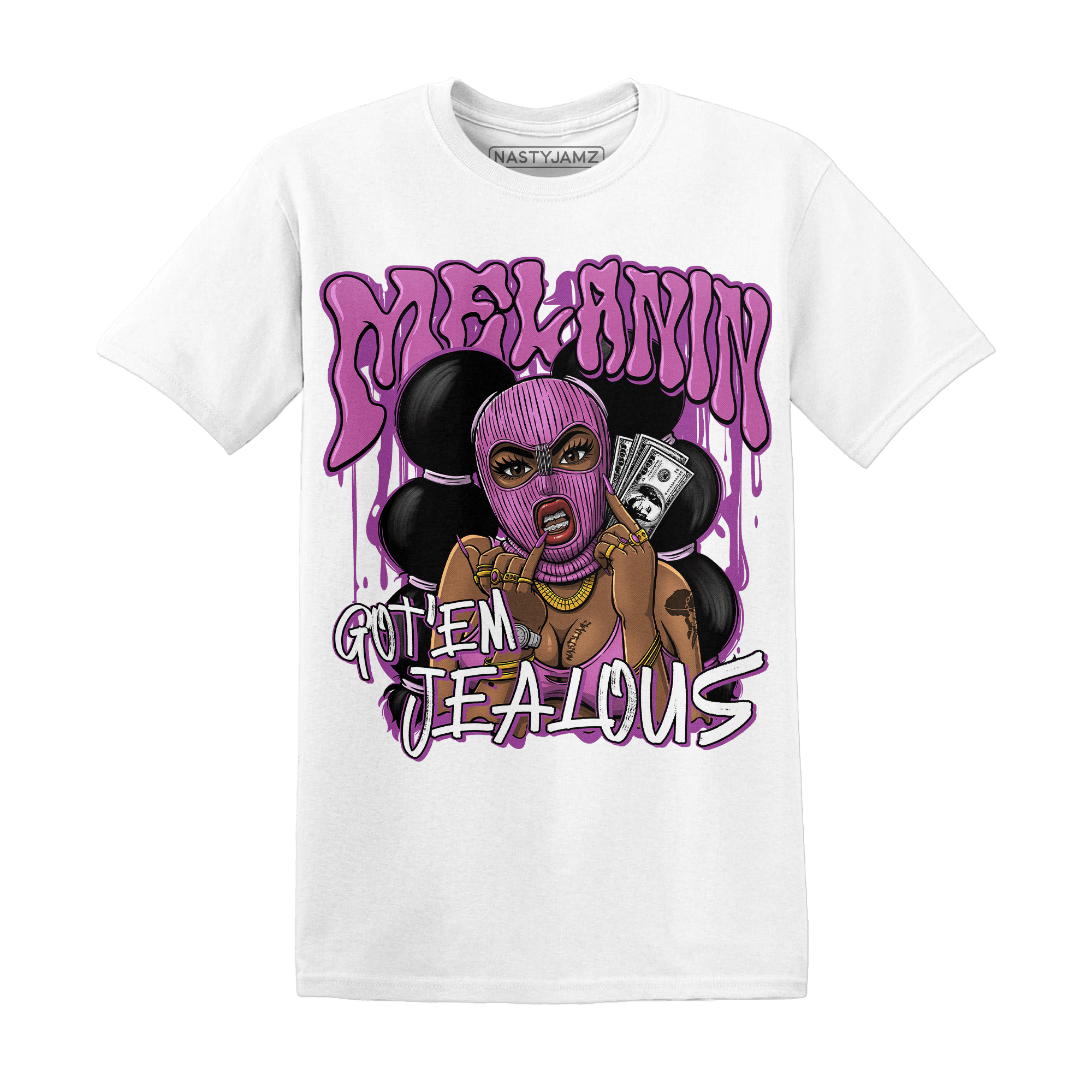 GS Hyper Violet 4s T Shirt Match Melanin Got Em Jealous - NastyJamz
